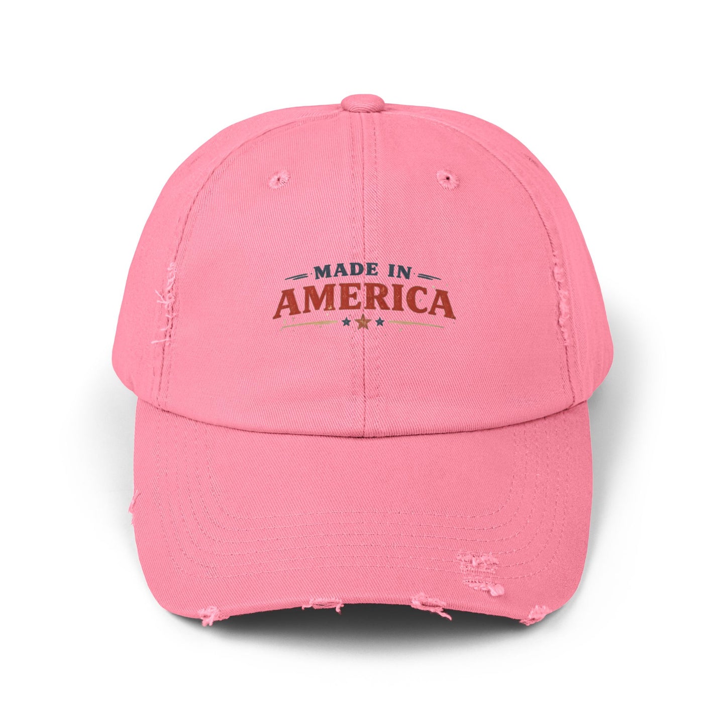 Distressed Made in America Cap • Vintage Patriotic Hat • Adjustable Dad Hat • Wild Reed Apparel