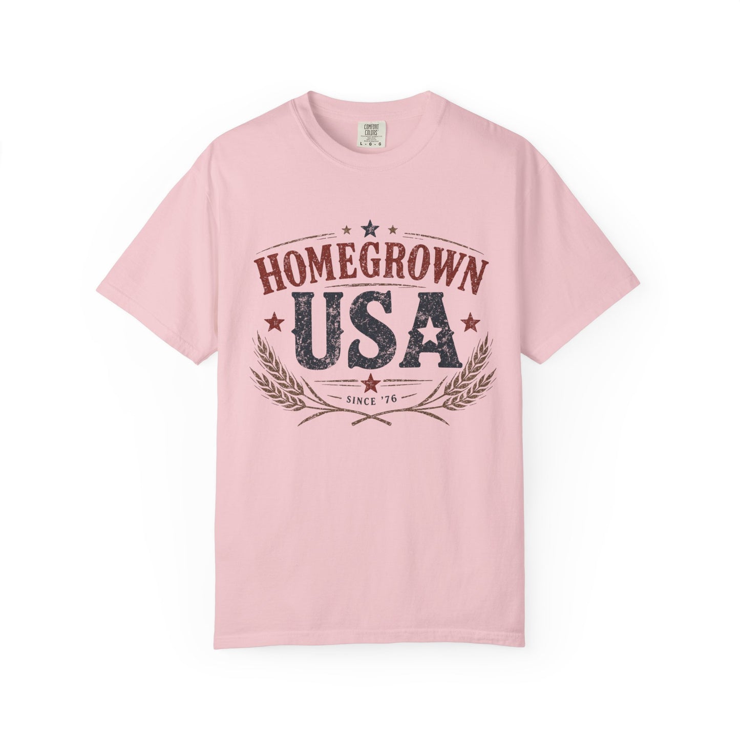 Homegrown USA Tee • Americana Graphic Shirt • Patriotic Vintage Style T-Shirt • Small Town Roots Shirt