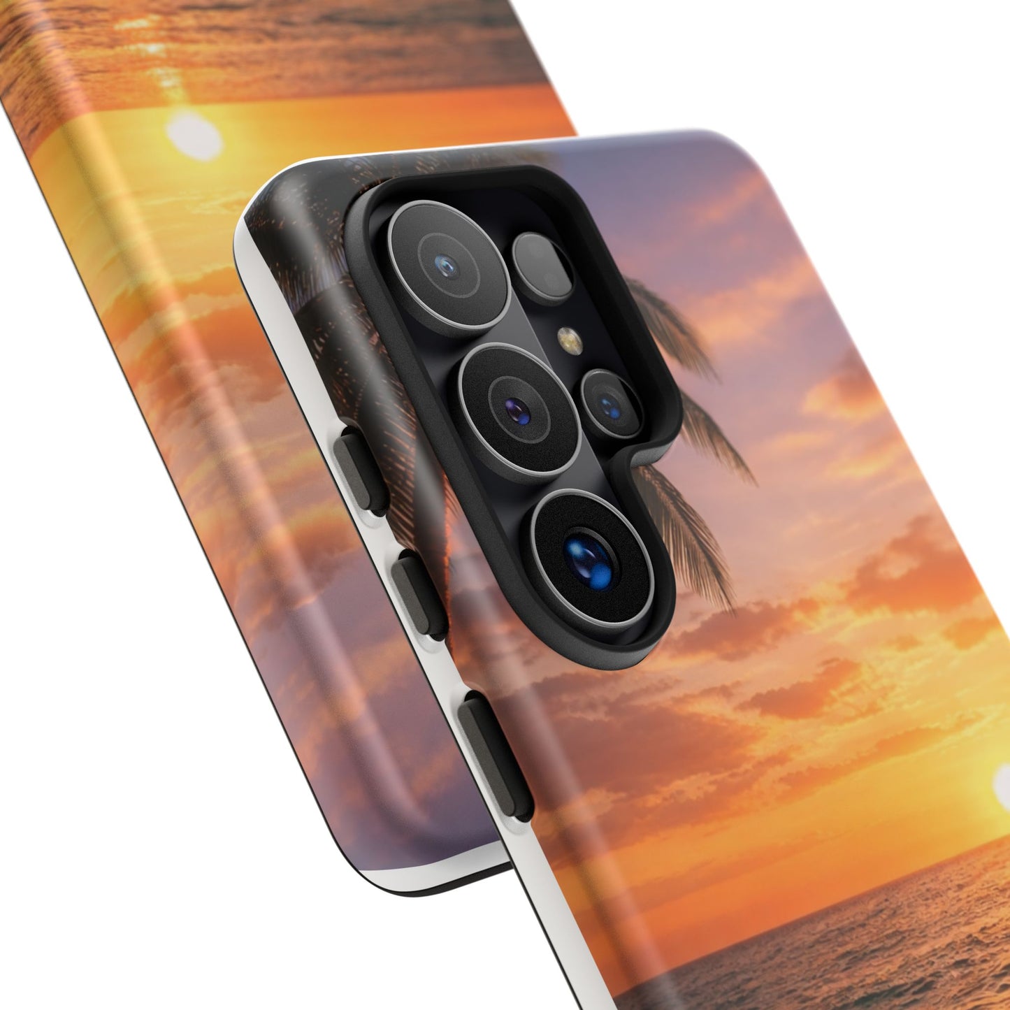 Golden Hour Beach Case — Tropical Palm Sunset Protective Case