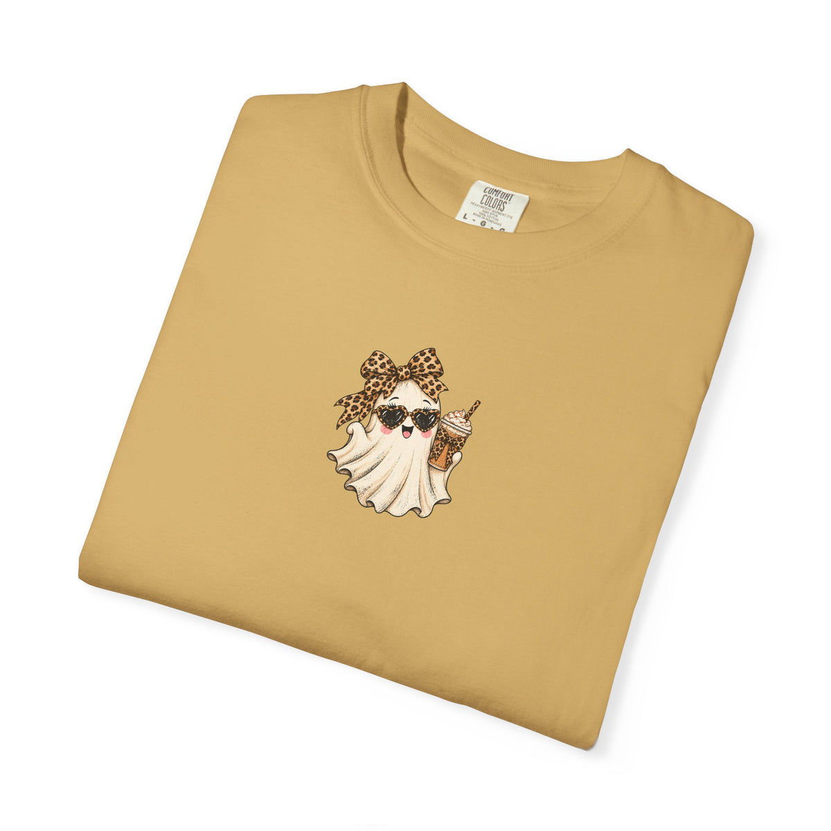Leopard Ghost Halloween Comfort Colors Tee