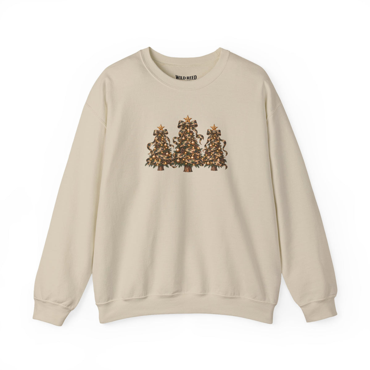 Camo Christmas Trees Sweatshirt | Rustic Holiday Crewneck