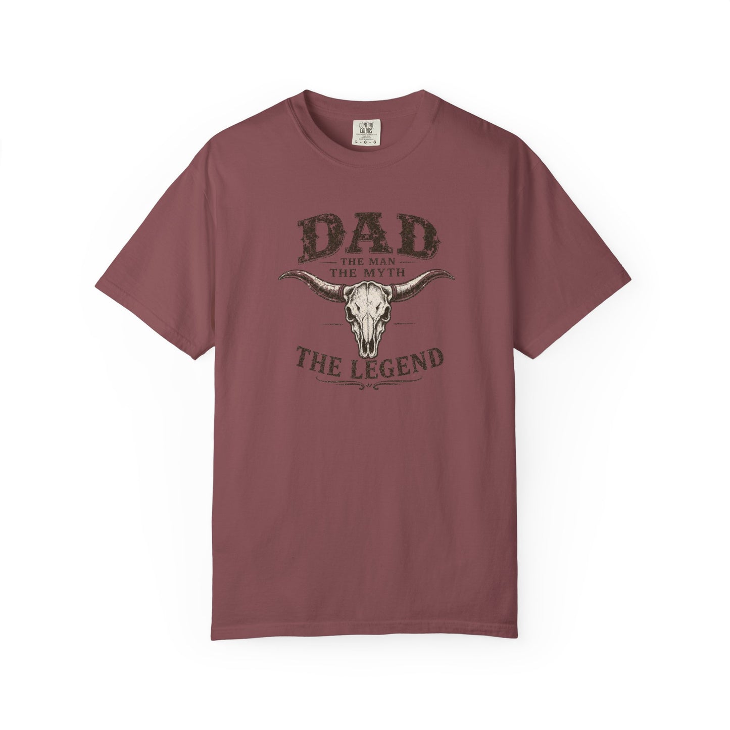 Western Dad Graphic Tee | Vintage Father’s Day Shirt | The Man The Myth The Legend Tee | Rustic Longhorn Dad Shirt
