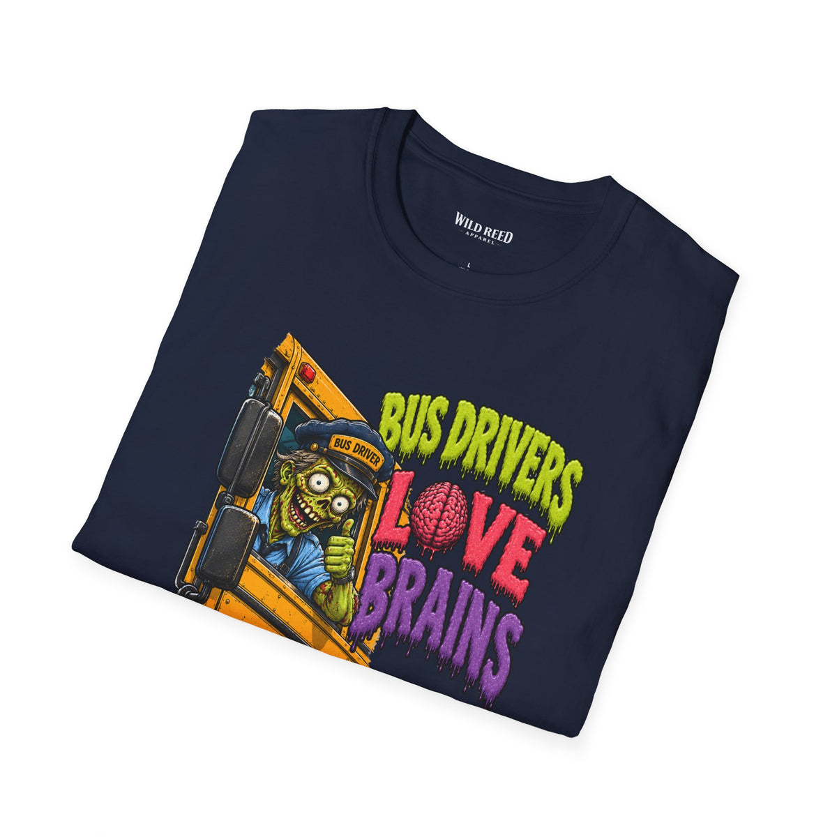 Bus Drivers Love Brains Shirt | Funny Halloween Bus Driver Tee