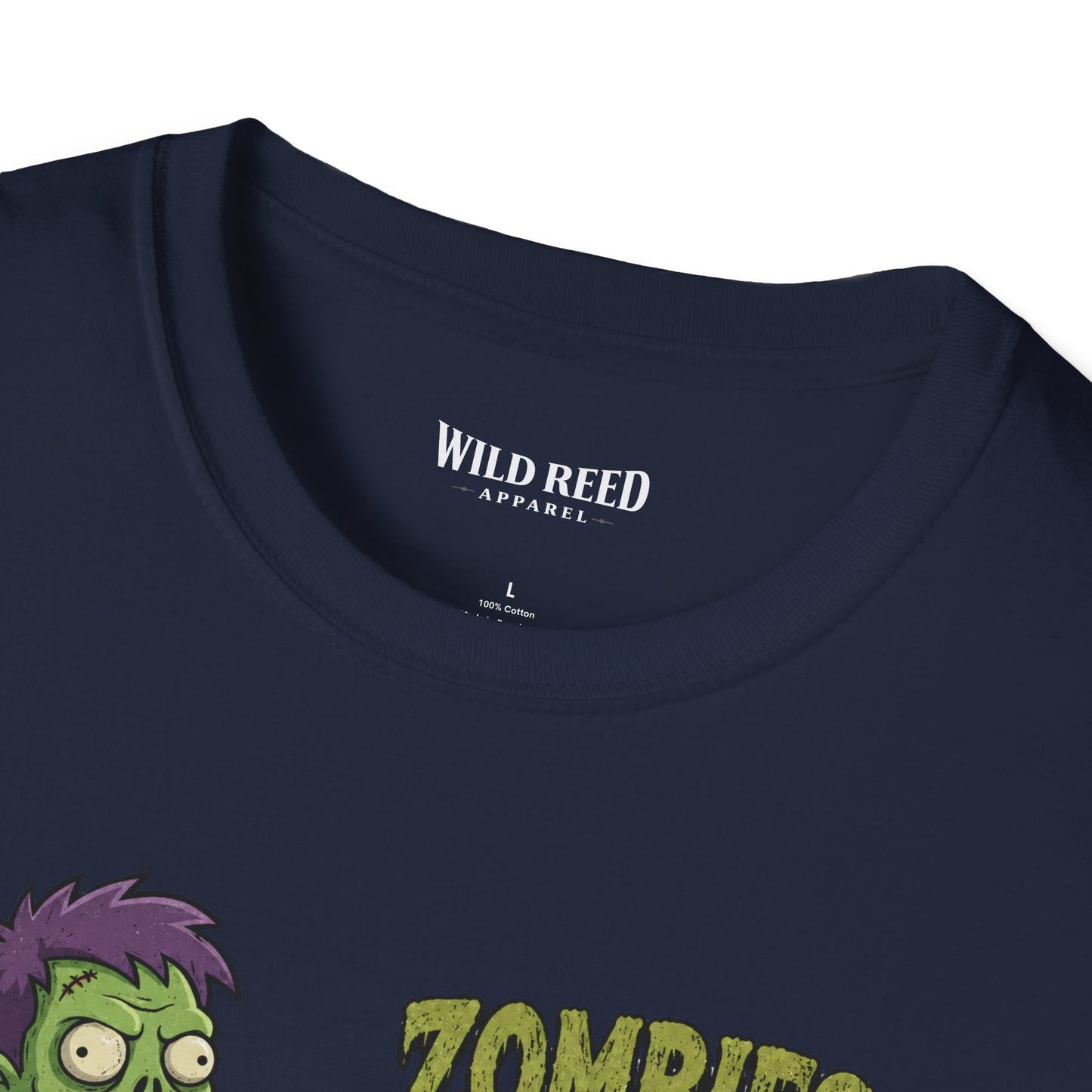 Zombies Eat Brains You’re Safe Funny Zombie Graphic Tee