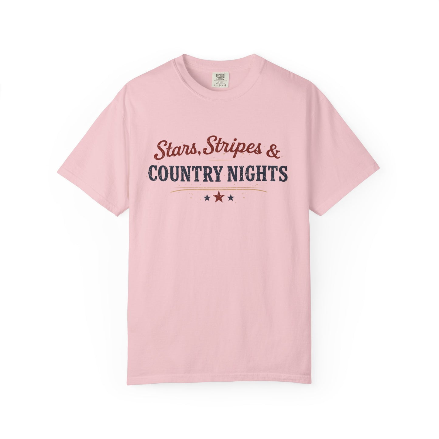 Stars Stripes and Country Nights Tee • Patriotic Country Shirt • Americana Graphic Tee • Western Summer Shirt