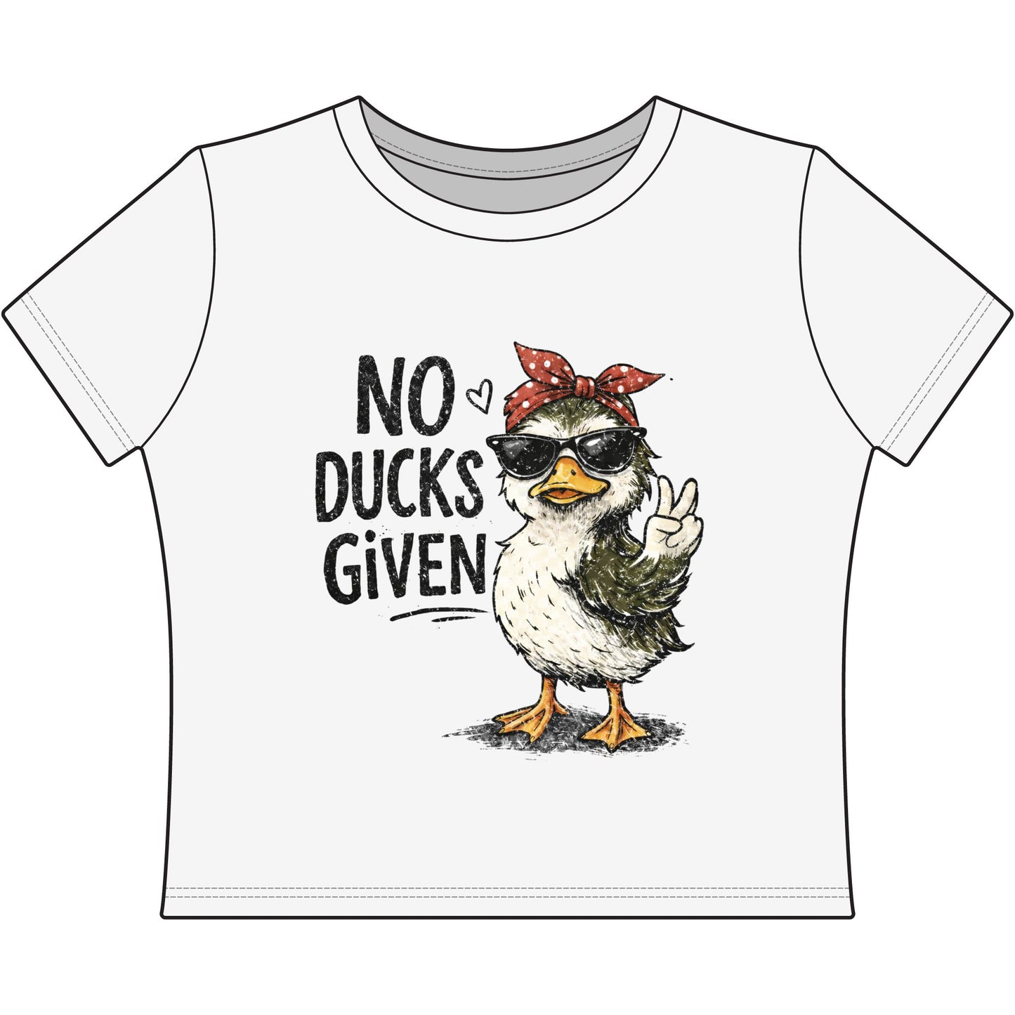 No Ducks Given Cropped Tee – Bold Graphic