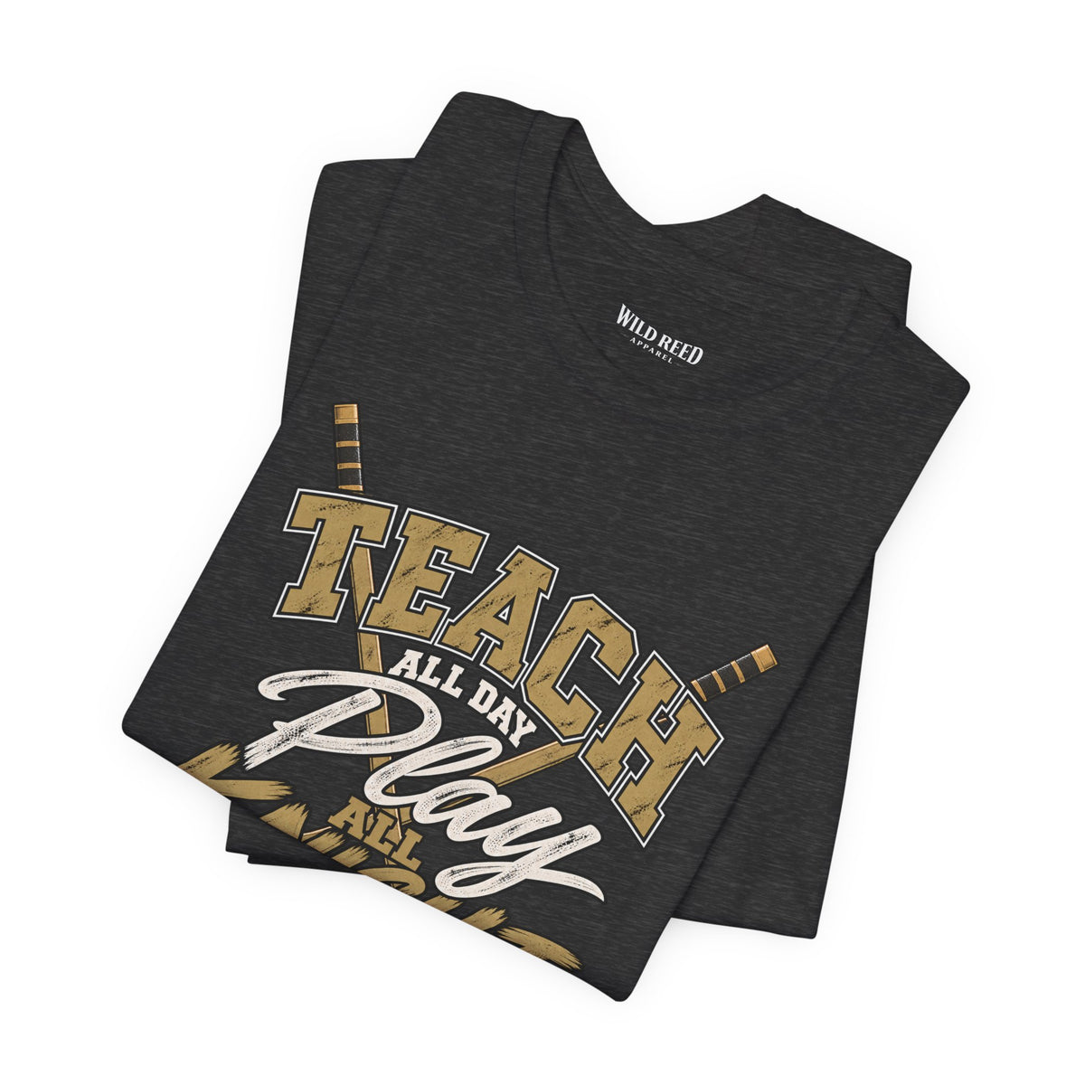Teach All Day Play All Knight Shirt, Teacher Hockey Tee, Funny Teacher Shirt, Bella Canvas 3001, Teacher Gift, Wild Reed Apparel