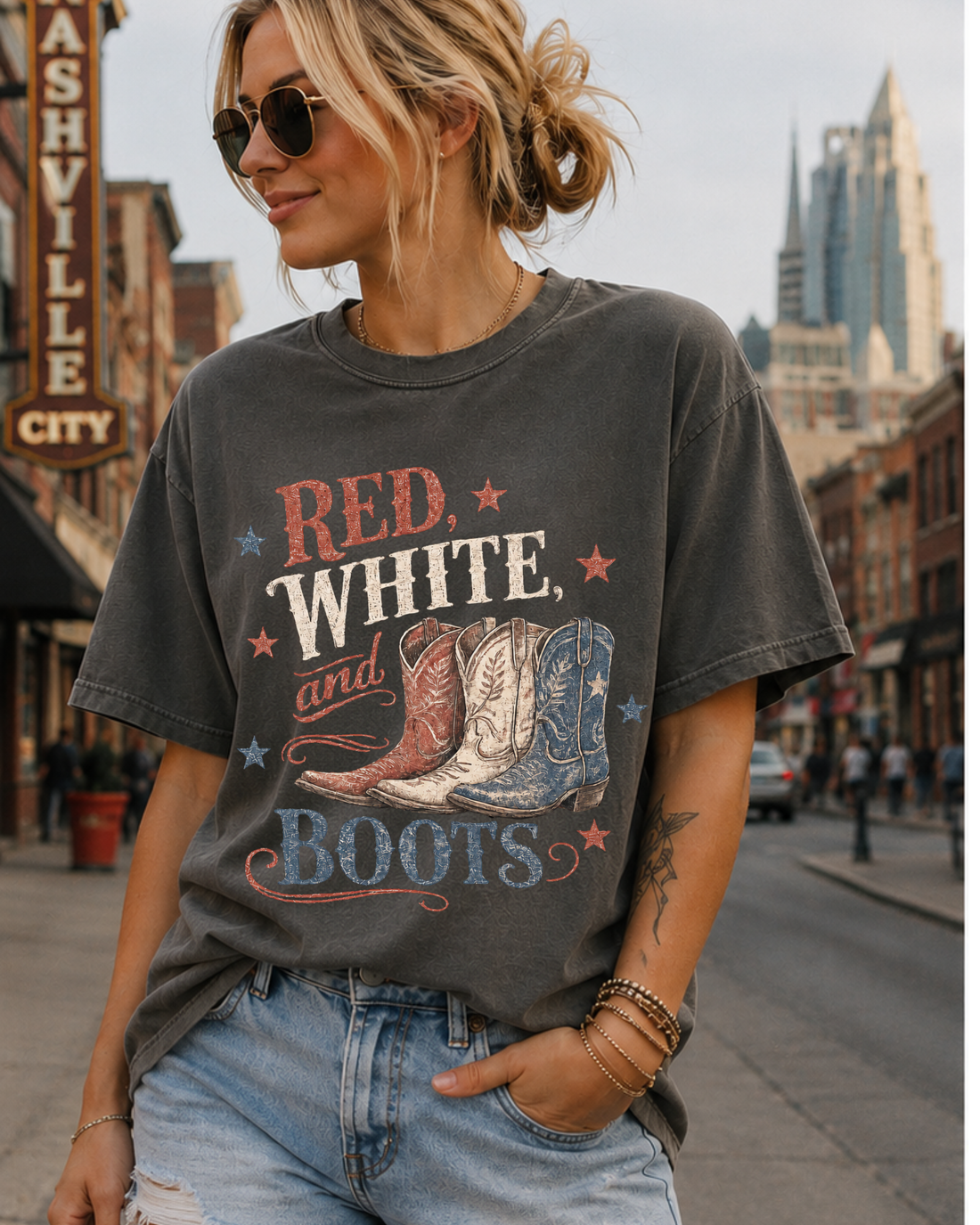 How to Style Patriotic Graphic Tops All Summer