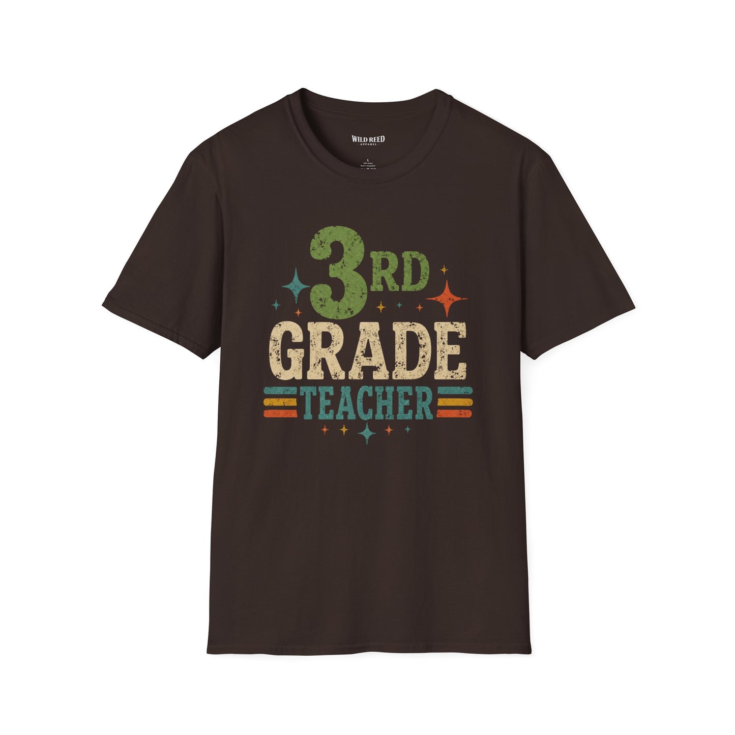 3rd Grade Teacher Shirt | Back to School Teacher Tee | Retro Grade Level Graphic T-Shirt