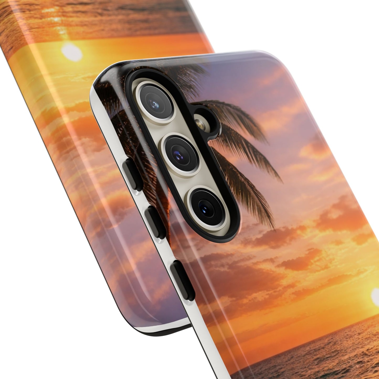 Golden Hour Beach Case — Tropical Palm Sunset Protective Case