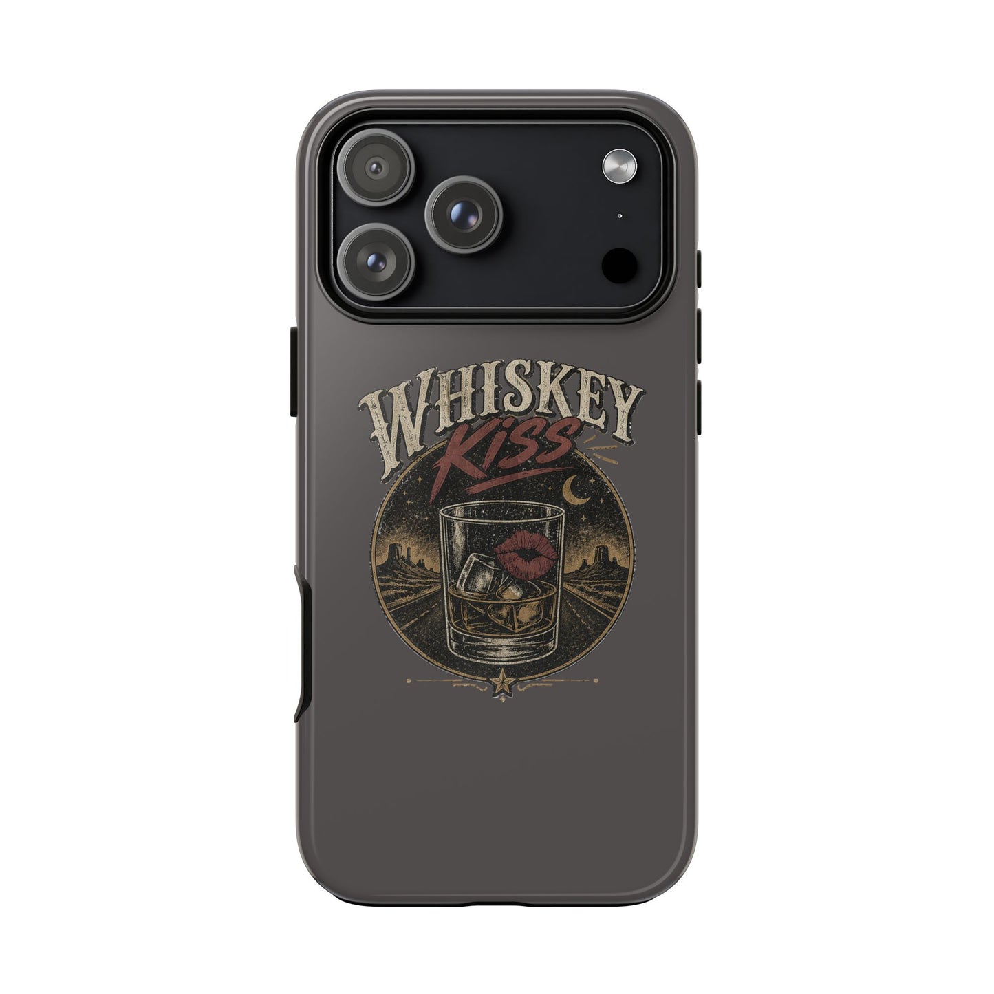 Whiskey Kiss Western Phone Case, Country iPhone & Samsung Case, Rustic Cowgirl or Cowboy Phone Case, Whiskey Lover Gift, Matte or Glossy