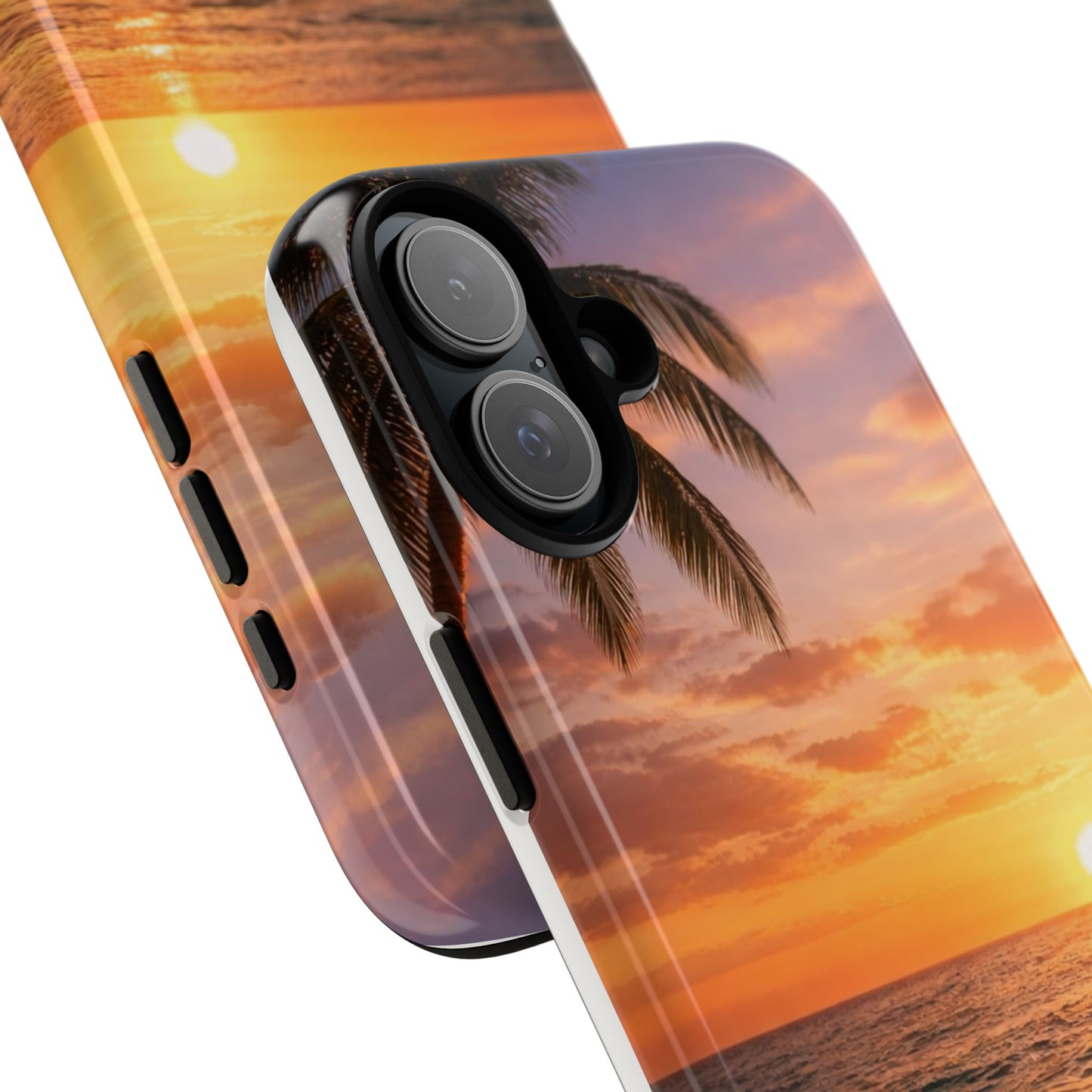 Golden Hour Beach Case — Tropical Palm Sunset Protective Case