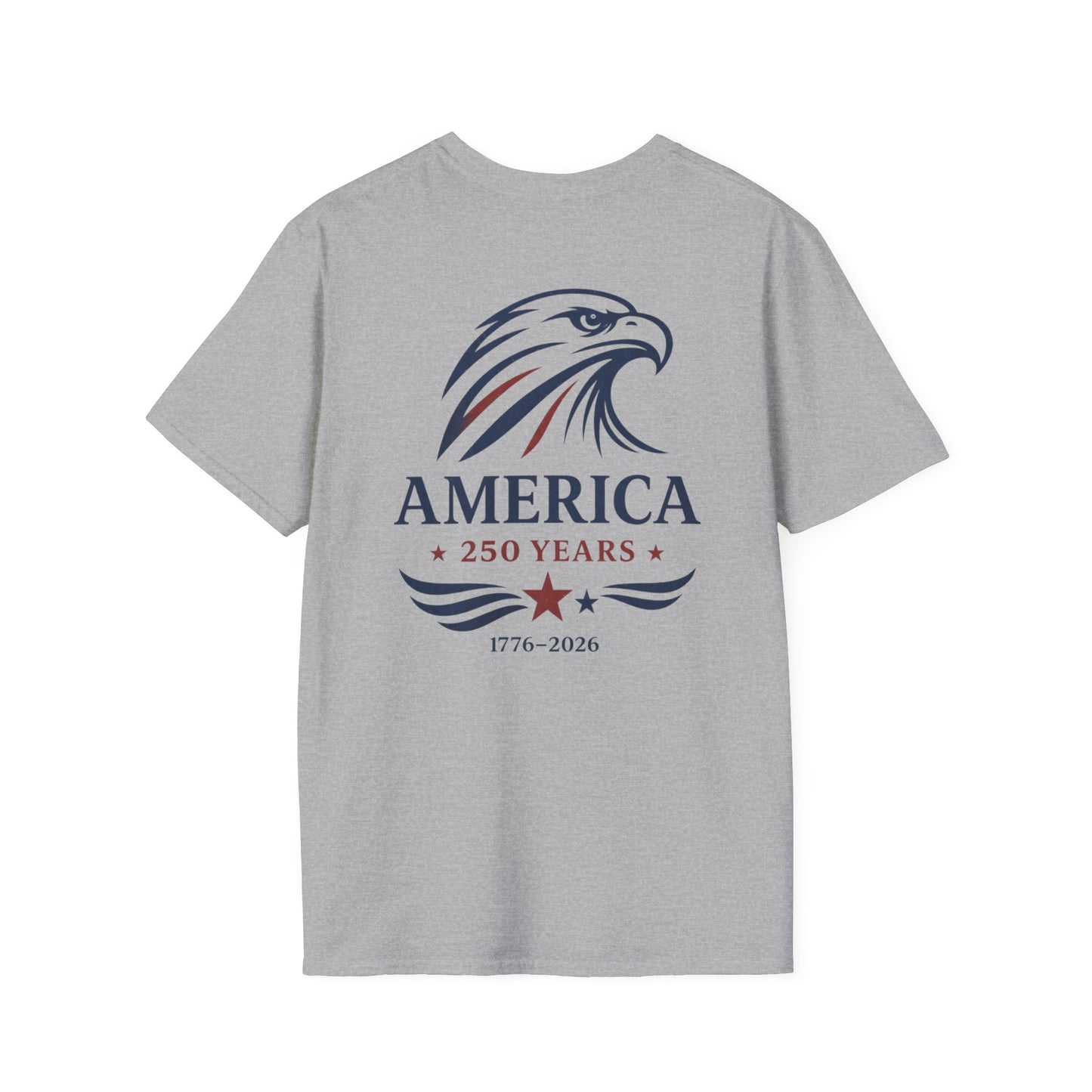 America 250 Years Shirt, Eagle Front & Back Graphic Tee, 1776 2026 Patriotic Shirt, Vintage USA 4th of July Tee