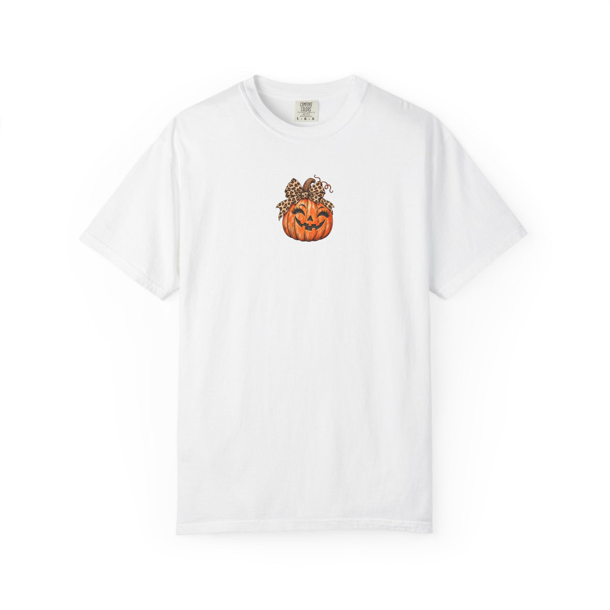 Leopard Pumpkin Halloween Comfort Colors Tee
