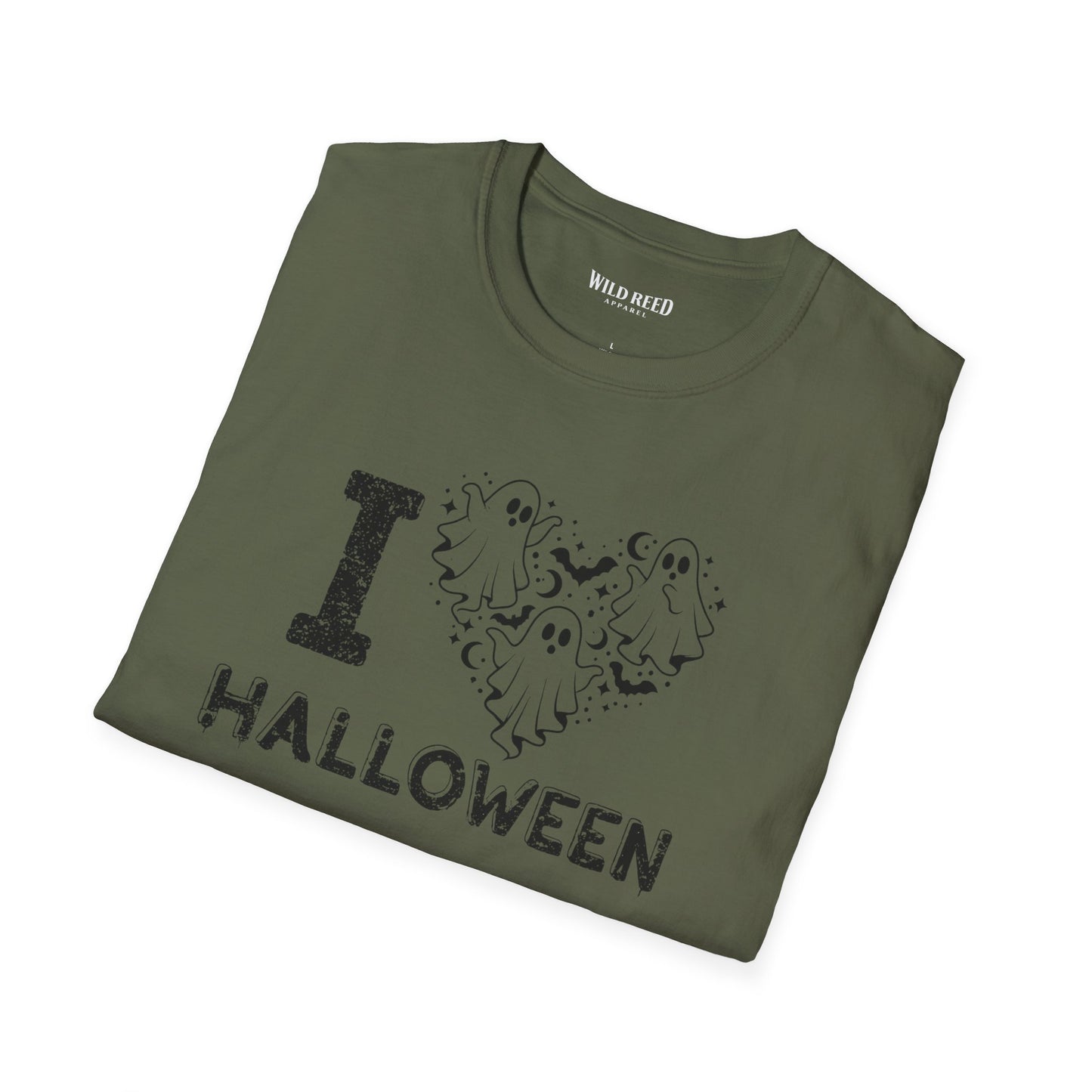 I Love Halloween Ghost Heart T-Shirt