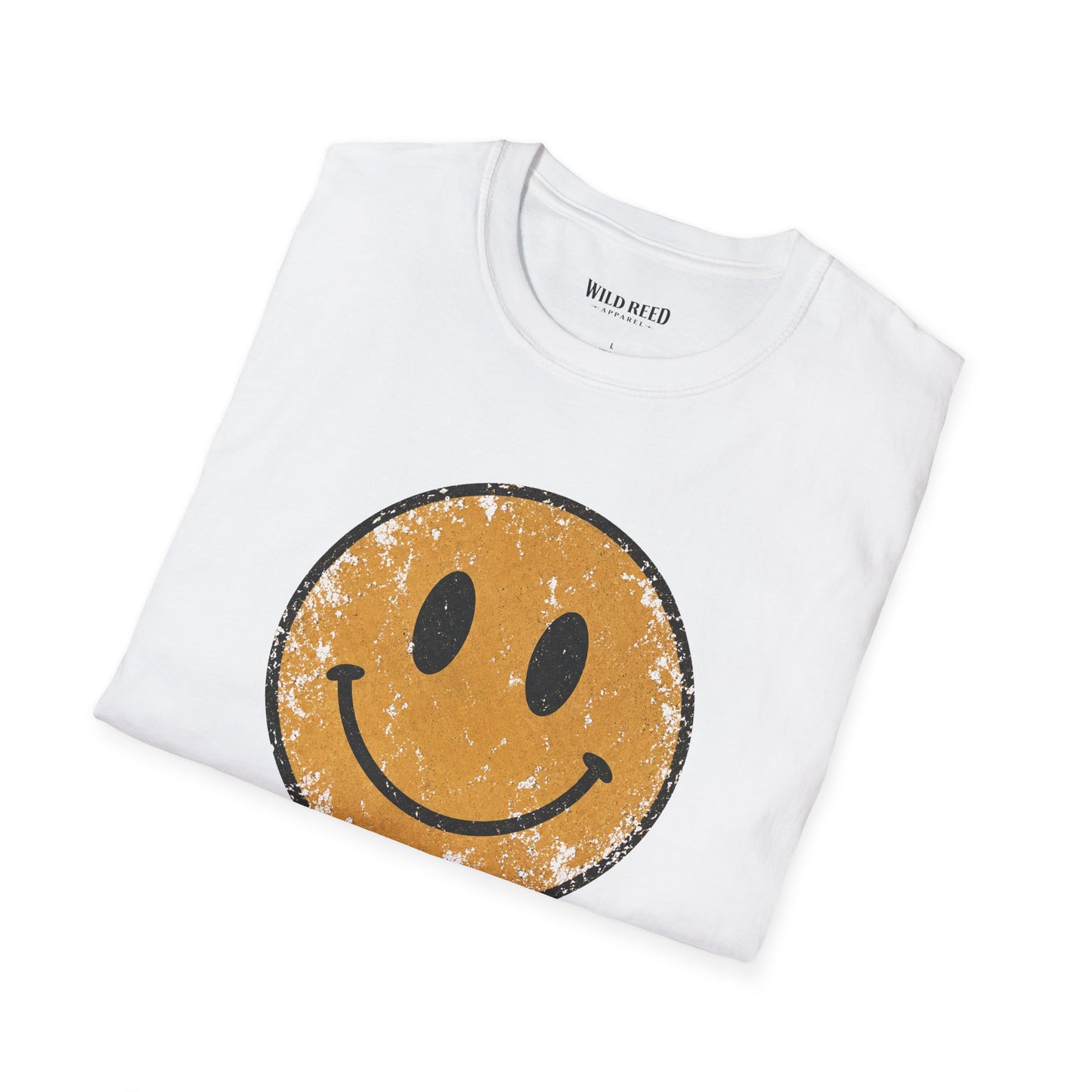 Vintage Distressed Smiley Face Graphic Tee | Retro Happy Face Shirt | Western Boho Aesthetic T-Shirt
