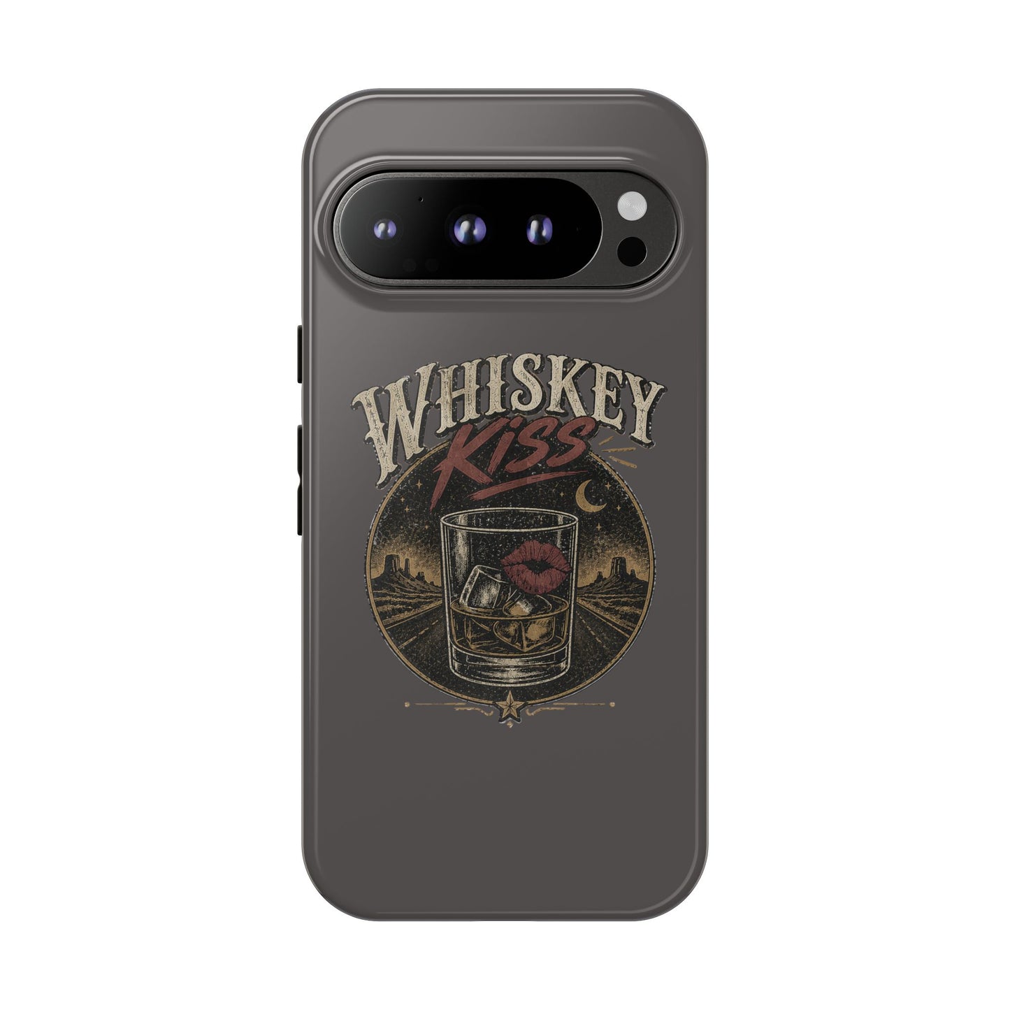 Whiskey Kiss Western Phone Case, Country iPhone & Samsung Case, Rustic Cowgirl or Cowboy Phone Case, Whiskey Lover Gift, Matte or Glossy