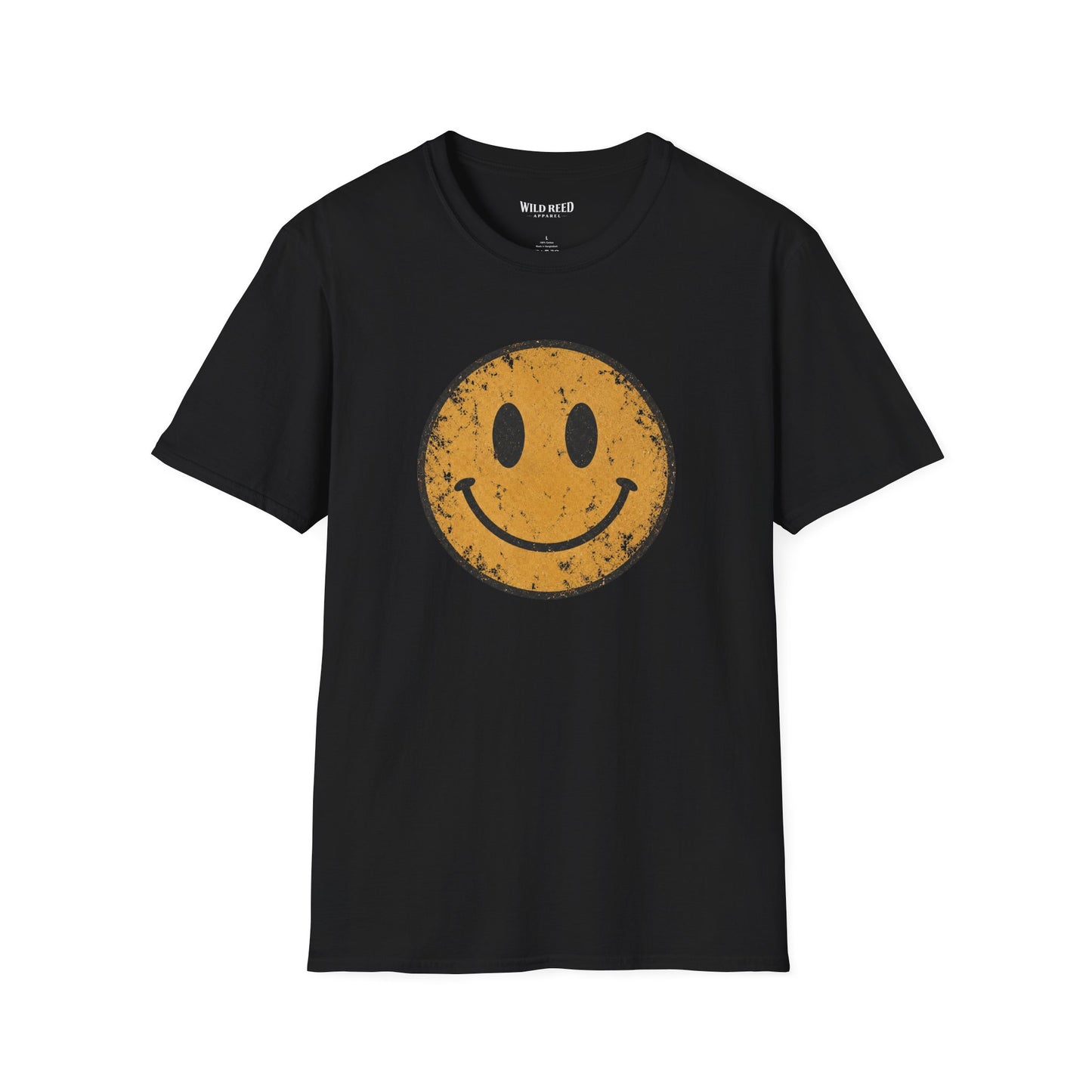 Vintage Distressed Smiley Face Graphic Tee | Retro Happy Face Shirt | Western Boho Aesthetic T-Shirt