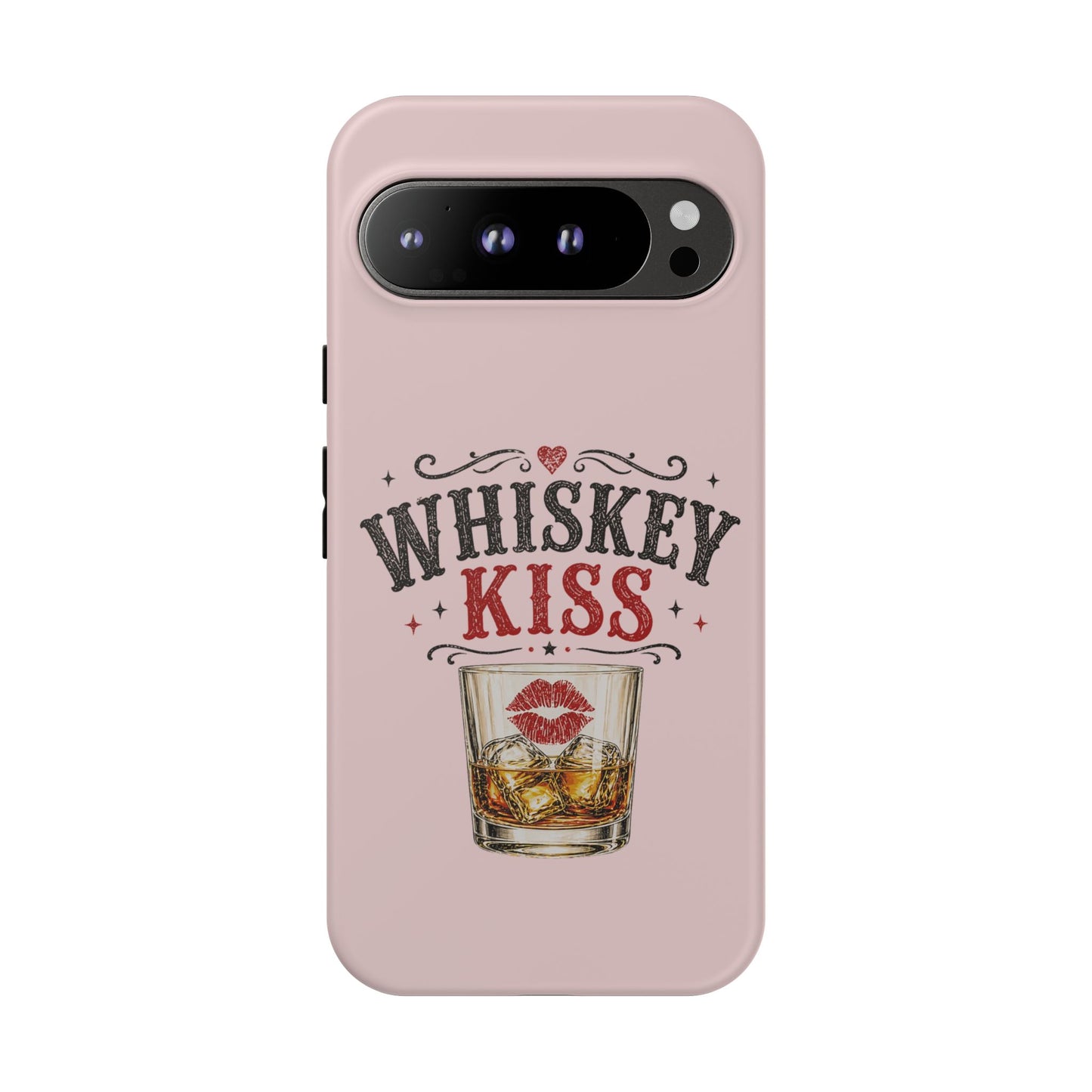 Whiskey Kiss Phone Case, Western Cowgirl Phone Case, Country Girl iPhone & Samsung Case, Cute Whiskey Lover Gift, Matte or Glossy