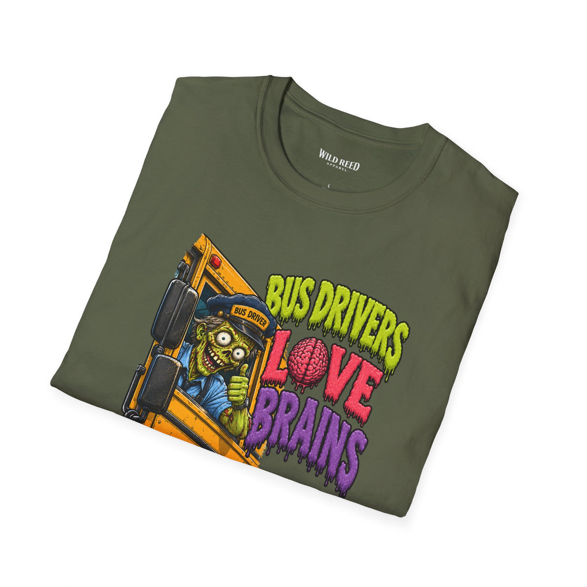 Bus Drivers Love Brains Shirt | Funny Halloween Bus Driver Tee