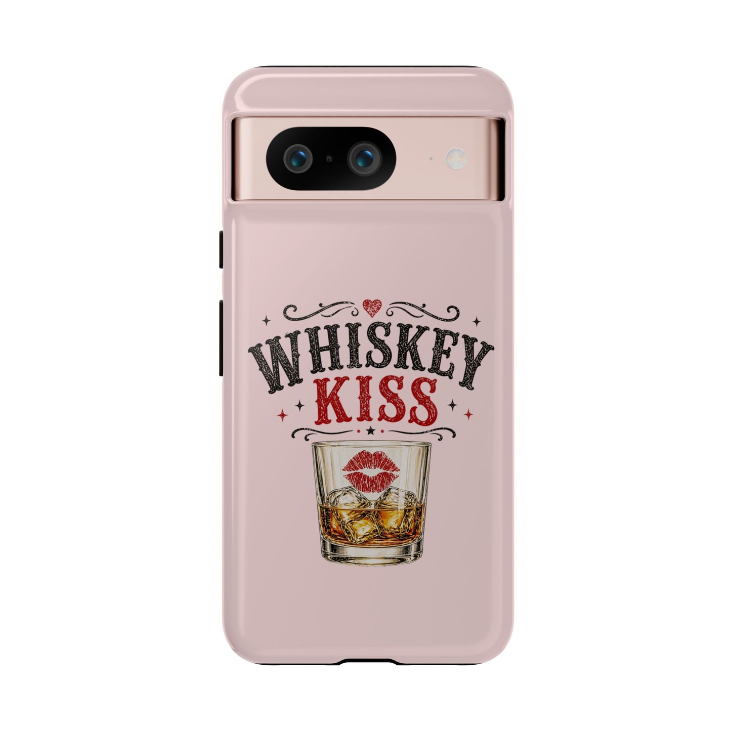 Whiskey Kiss Phone Case, Western Cowgirl Phone Case, Country Girl iPhone & Samsung Case, Cute Whiskey Lover Gift, Matte or Glossy