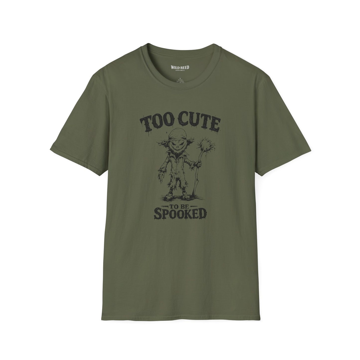 Too Cute to Be Spooked Scarecrow Halloween T-Shirt