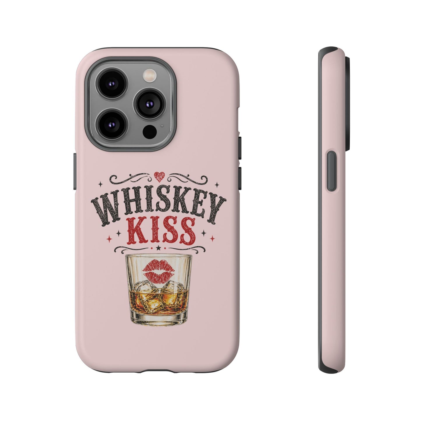 Whiskey Kiss Phone Case, Western Cowgirl Phone Case, Country Girl iPhone & Samsung Case, Cute Whiskey Lover Gift, Matte or Glossy