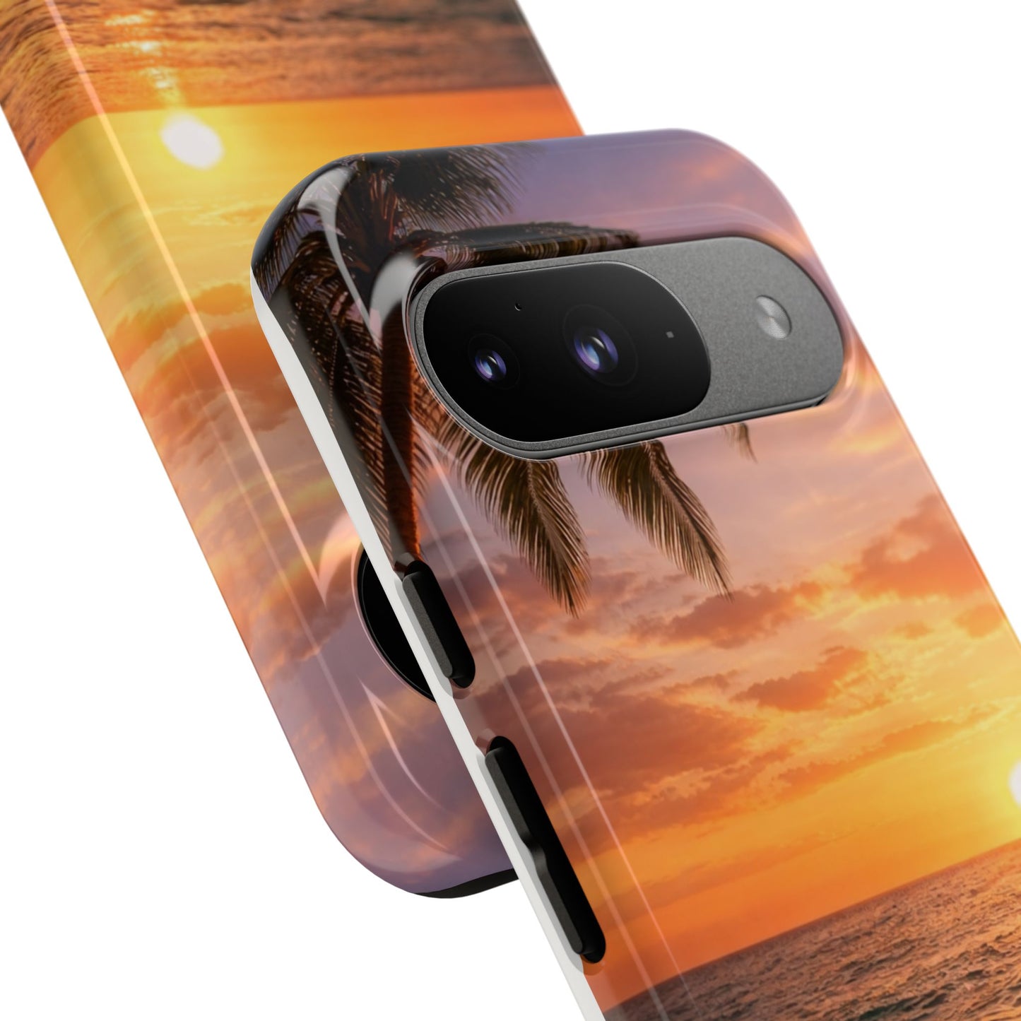Golden Hour Beach Case — Tropical Palm Sunset Protective Case