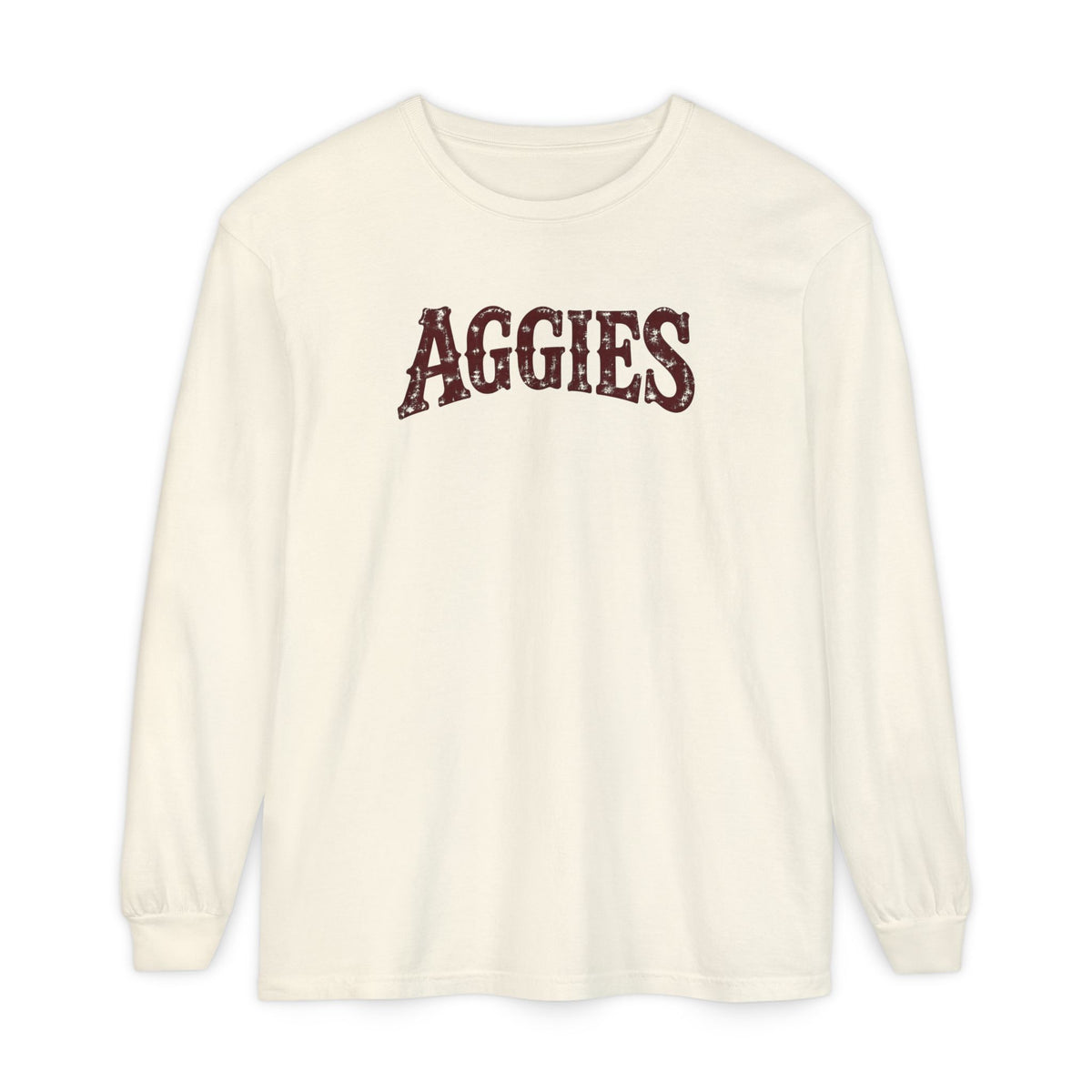 Aggies Vintage Collegiate Long Sleeve Tee | Comfort Colors 6014