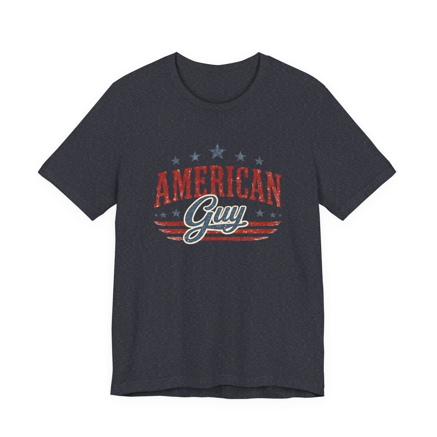 American Guy Graphic Tee • Patriotic Shirt • Vintage Americana T Shirt • Bella Canvas 3001 • 4th of July Shirt • Country Style Men’s Tee