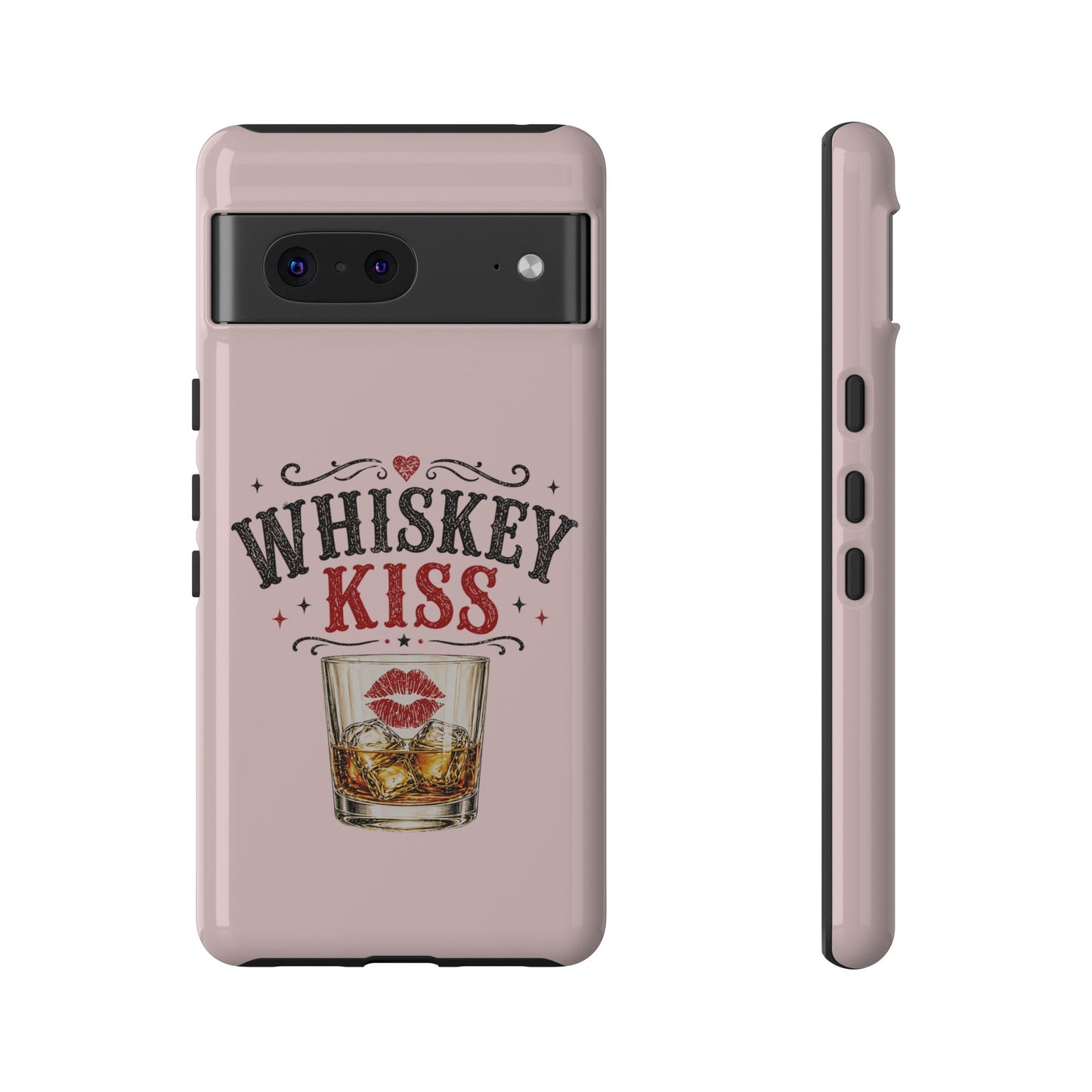 Whiskey Kiss Phone Case, Western Cowgirl Phone Case, Country Girl iPhone & Samsung Case, Cute Whiskey Lover Gift, Matte or Glossy