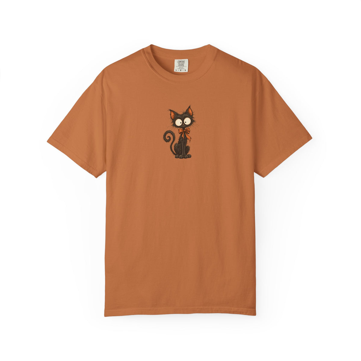 Black Cat Halloween Graphic Tee | Vintage Spooky Cat Shirt | Comfort Colors 1717