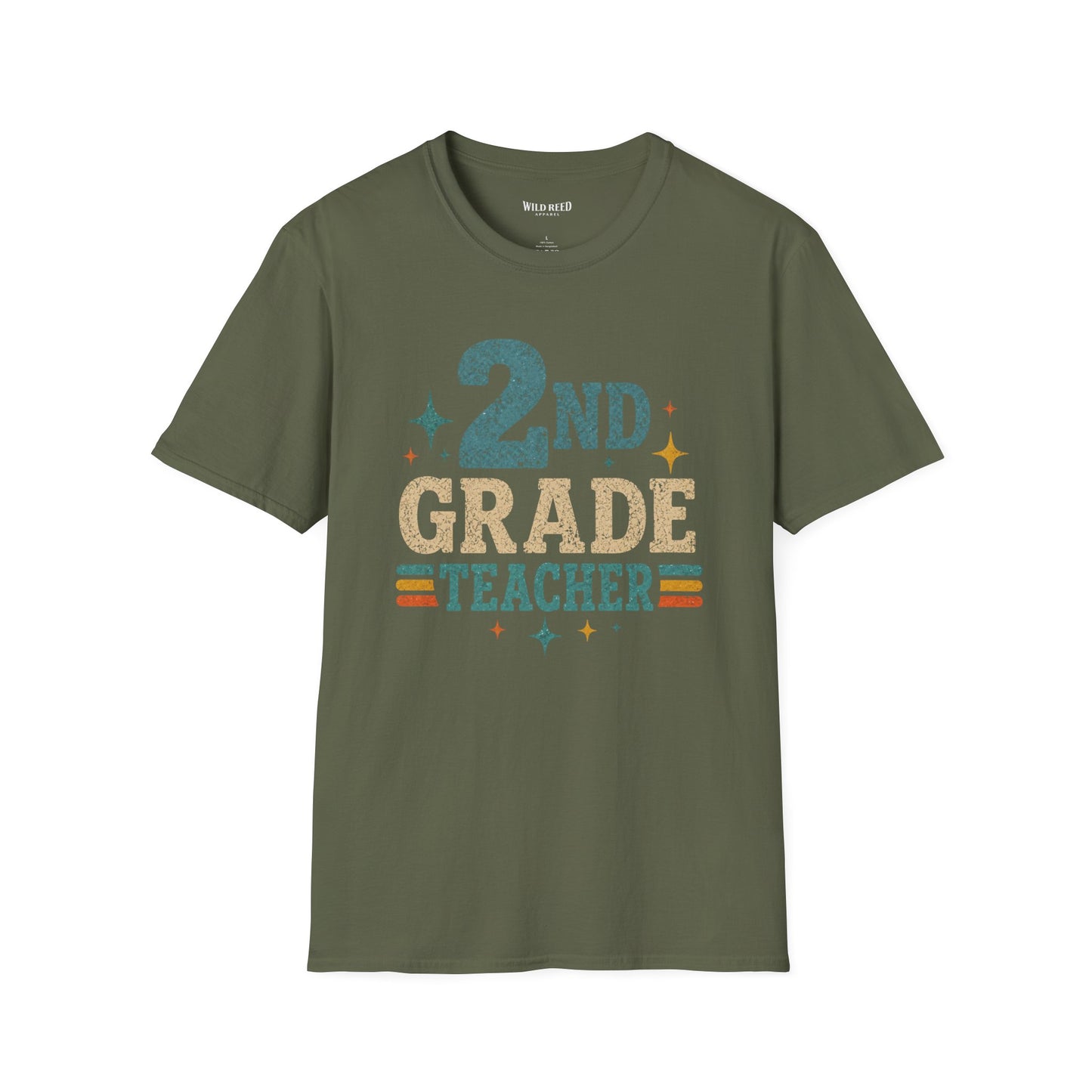 2nd Grade Teacher Shirt | Back to School Teacher Tee | Retro Grade Level Graphic T-Shirt