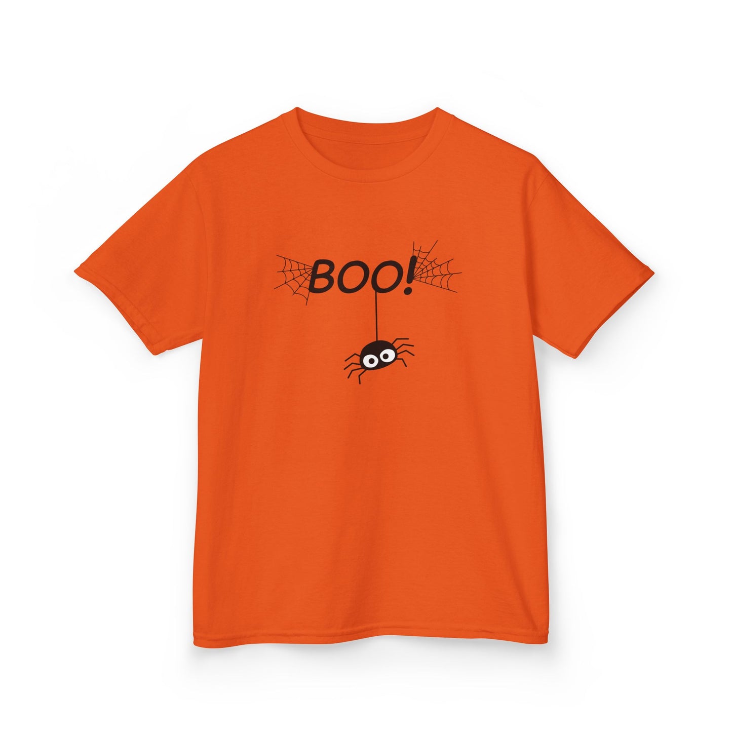 Boo Spider Kids T-Shirt | Cute Halloween Spider Youth Graphic Tee for Boys & Girls