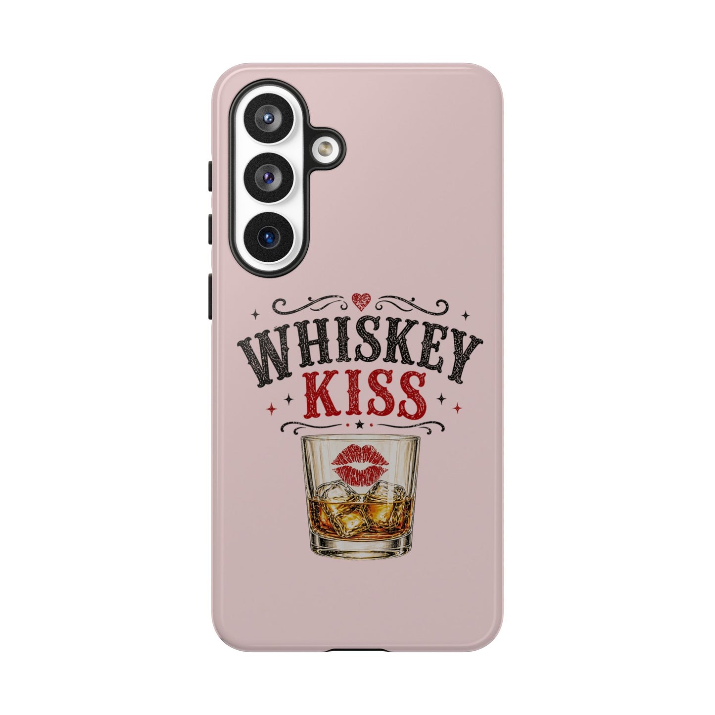 Whiskey Kiss Phone Case, Western Cowgirl Phone Case, Country Girl iPhone & Samsung Case, Cute Whiskey Lover Gift, Matte or Glossy
