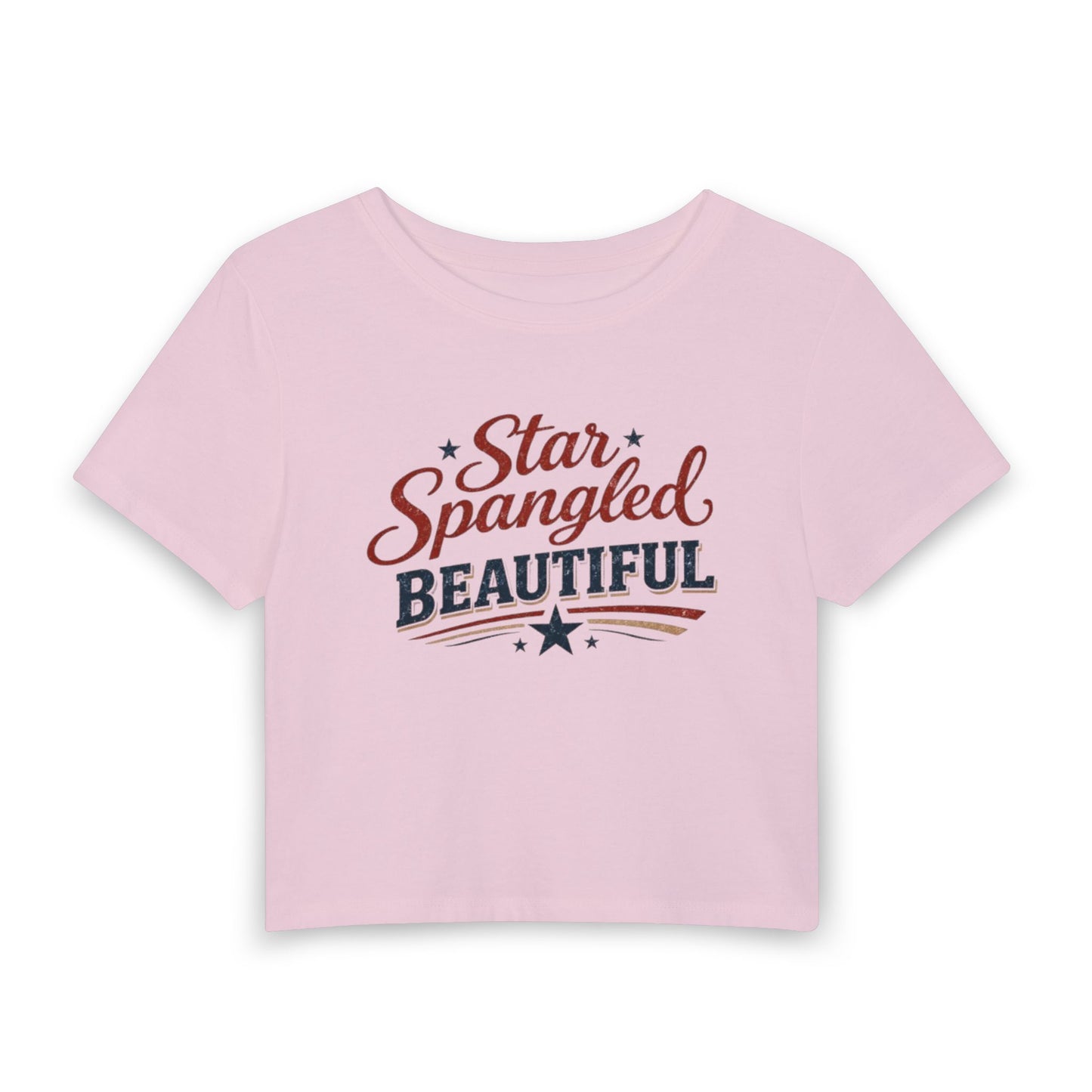 Sternenbesetztes Wunderschönes Baby-T-Shirt • Patriotisches Graphic Baby-T-Shirt für Damen