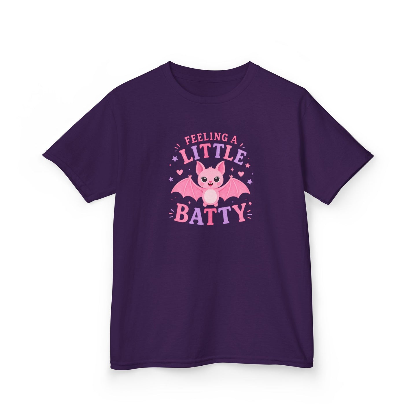Feeling a Little Batty Pink Kids Halloween T-Shirt
