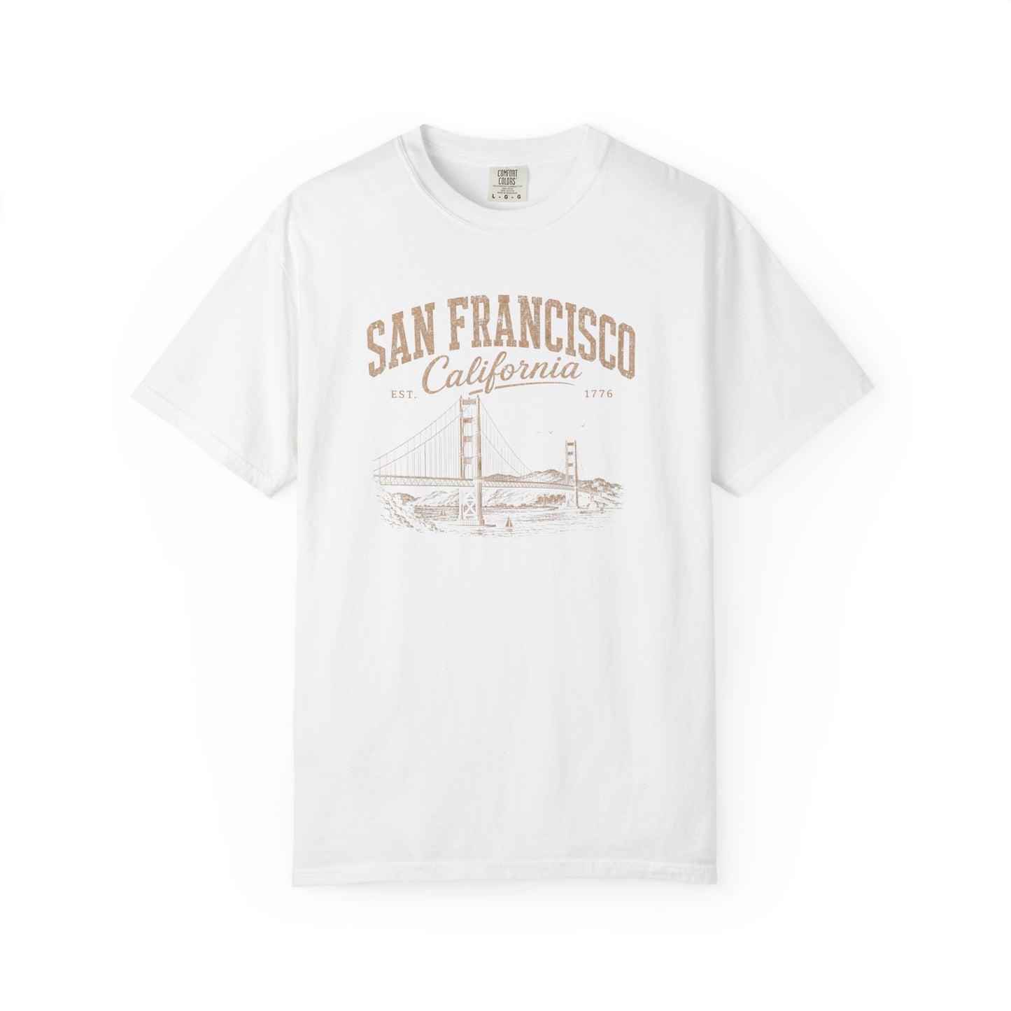 San Francisco California Vintage Comfort Colors T-Shirt | Golden Gate Bridge Graphic Tee