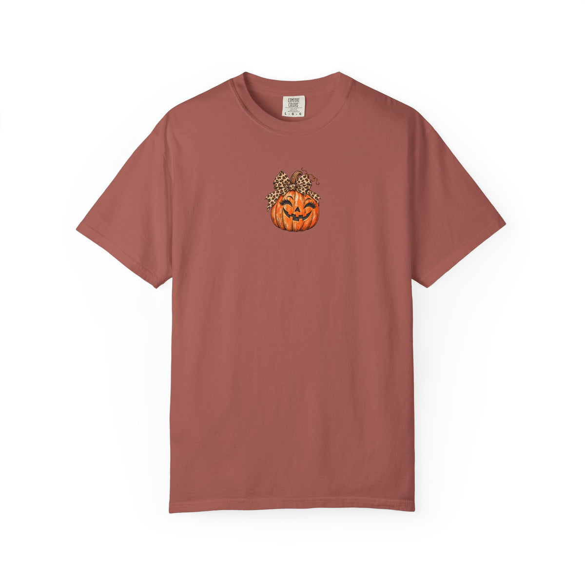Leopard Pumpkin Halloween Comfort Colors Tee