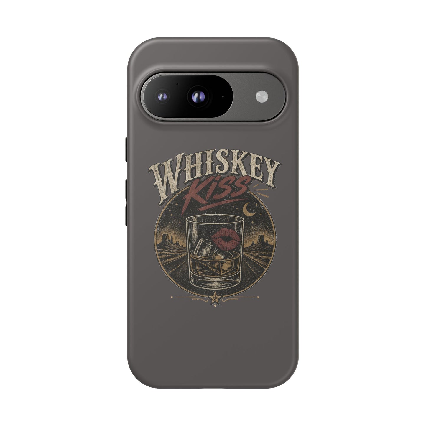 Whiskey Kiss Western Phone Case, Country iPhone & Samsung Case, Rustic Cowgirl or Cowboy Phone Case, Whiskey Lover Gift, Matte or Glossy