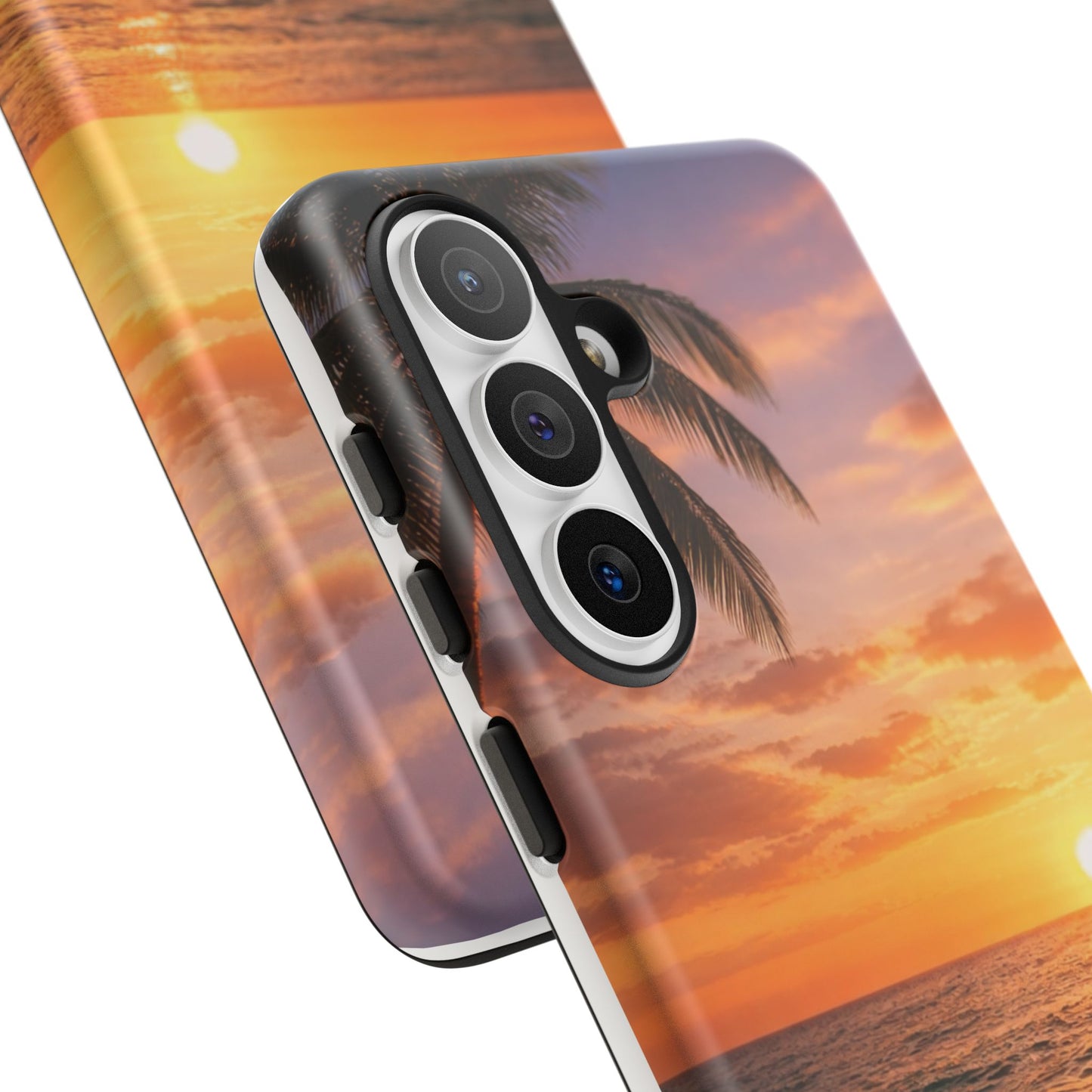 Golden Hour Beach Case — Tropical Palm Sunset Protective Case