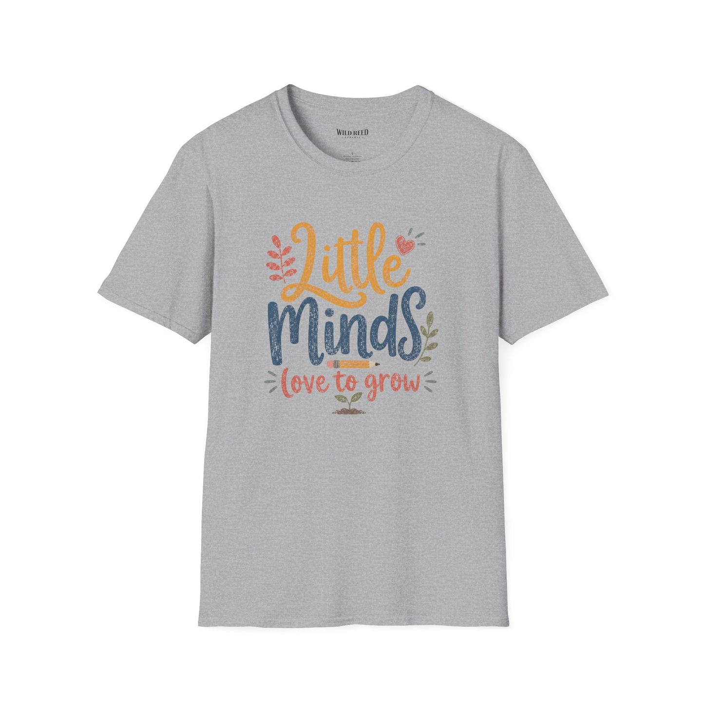 Little Minds Love to Grow Teacher Shirt | Preschool Teacher Tee | Back to School Graphic T-Shirt