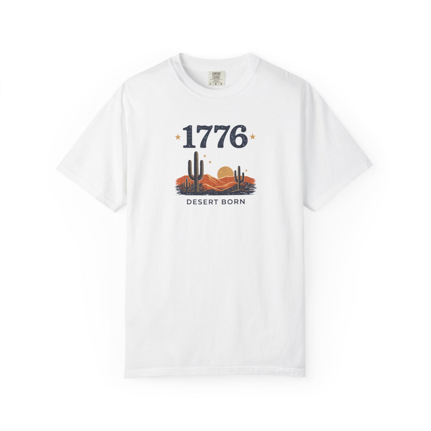 1776 Desert Born Western Graphic Tee • Vintage Patriotic USA Shirt