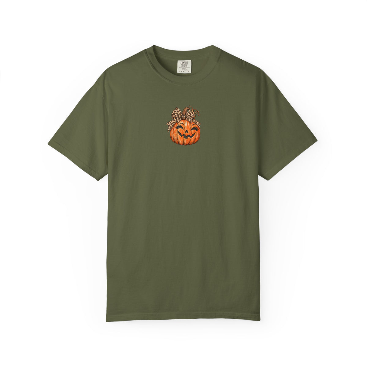 Leopard Pumpkin Halloween Comfort Colors Tee