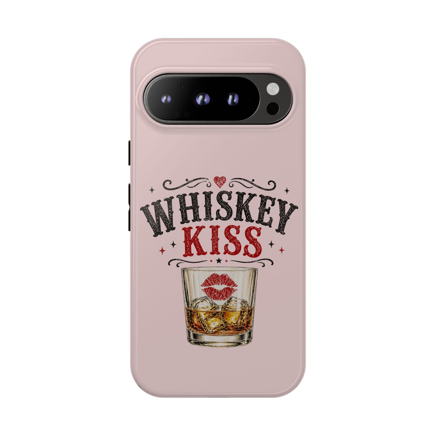 Whiskey Kiss Phone Case, Western Cowgirl Phone Case, Country Girl iPhone & Samsung Case, Cute Whiskey Lover Gift, Matte or Glossy