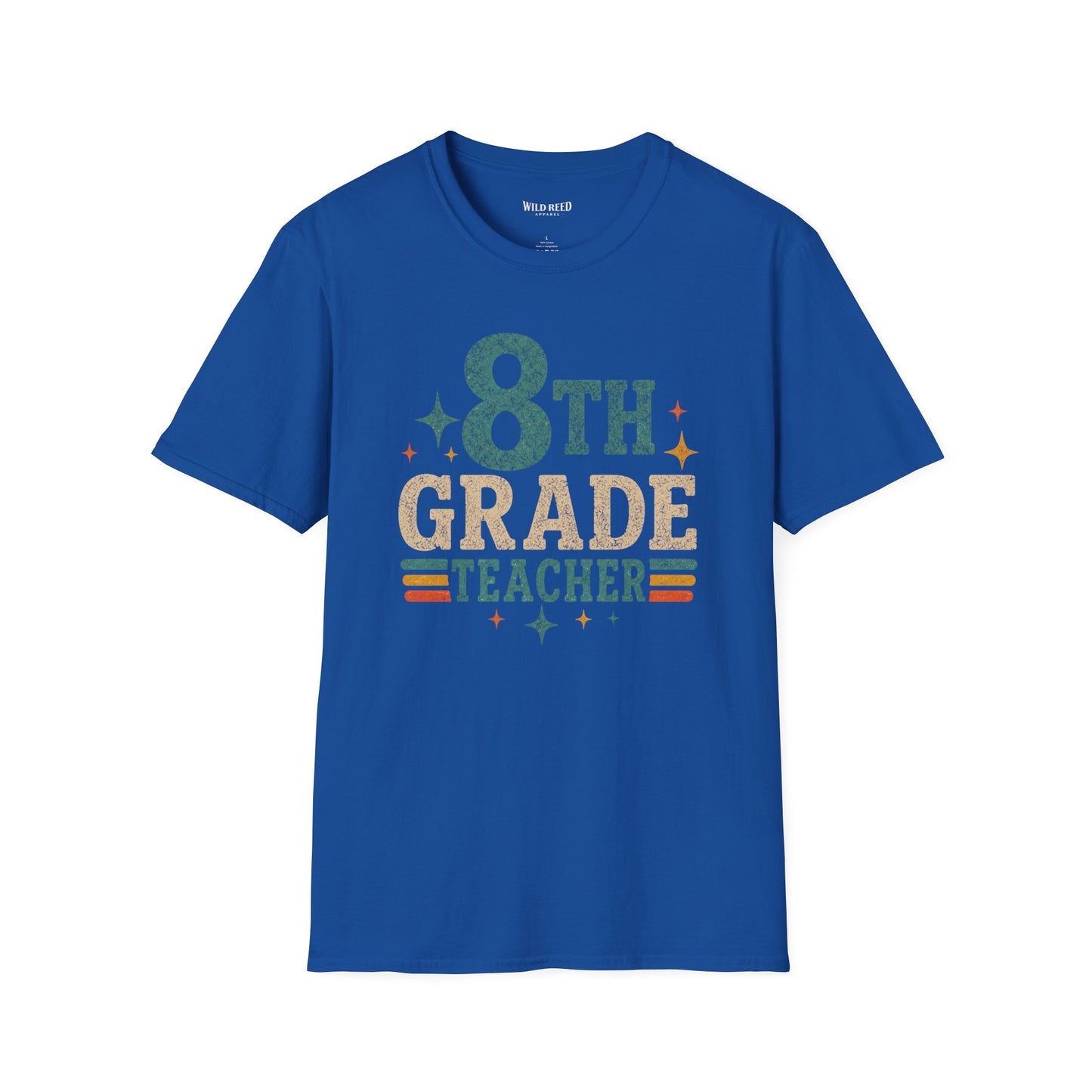 8th Grade Teacher Shirt | Back to School Teacher Tee | Retro Grade Level Graphic T-Shirt