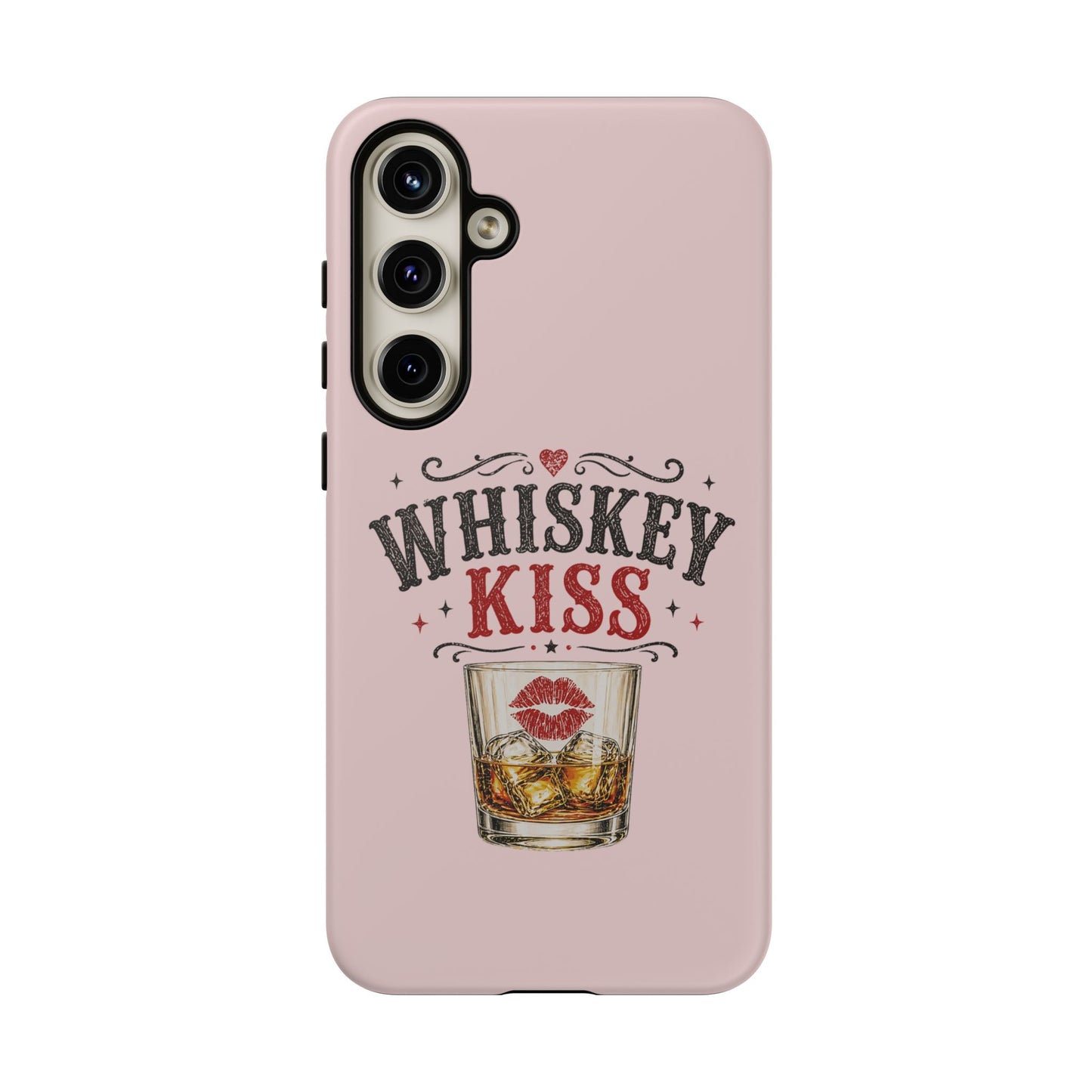 Whiskey Kiss Phone Case, Western Cowgirl Phone Case, Country Girl iPhone & Samsung Case, Cute Whiskey Lover Gift, Matte or Glossy