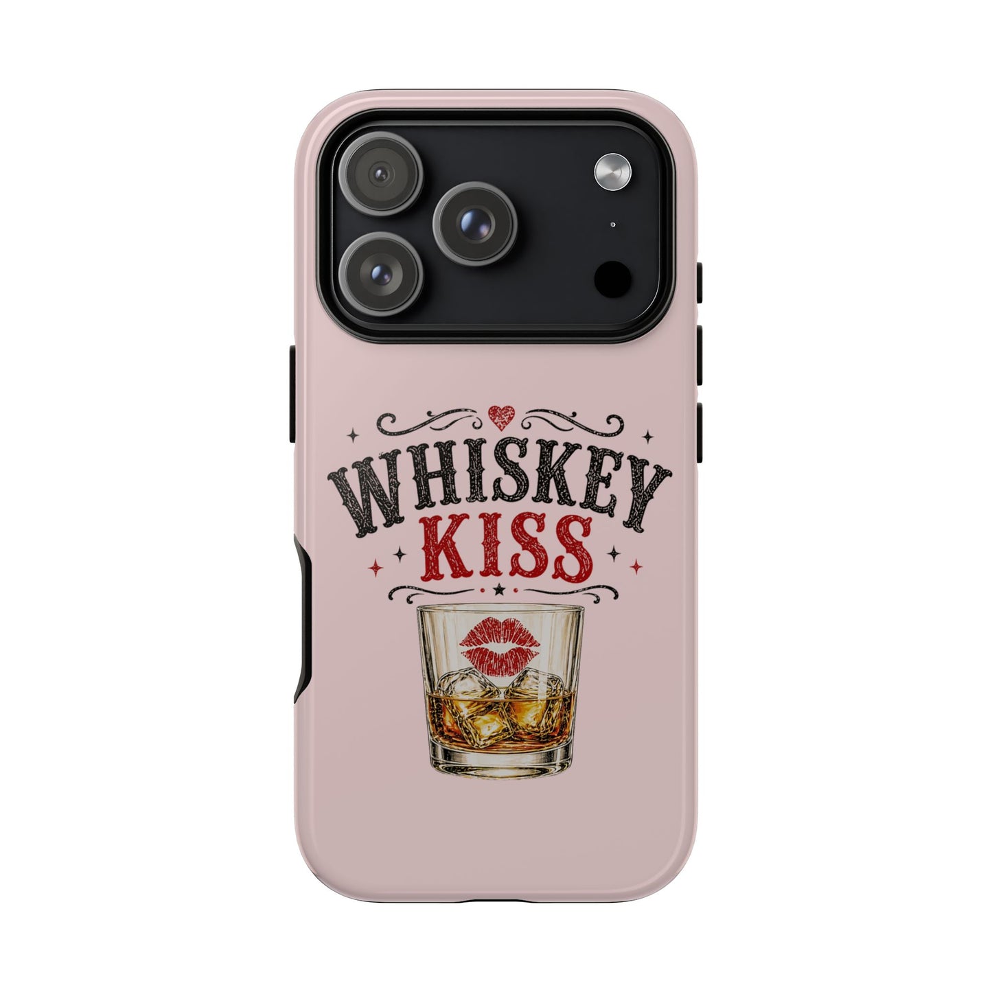 Whiskey Kiss Phone Case, Western Cowgirl Phone Case, Country Girl iPhone & Samsung Case, Cute Whiskey Lover Gift, Matte or Glossy