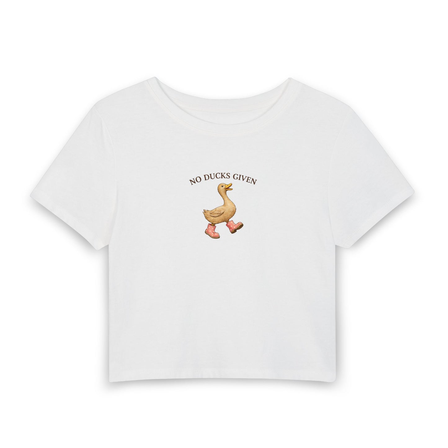 Bauchfreies T-Shirt „No Ducks Given“ – Süßer Enten-Print
