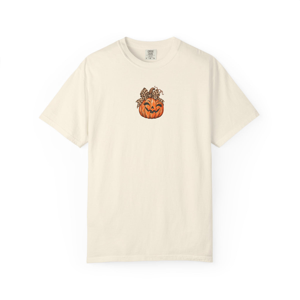 Leopard Pumpkin Halloween Comfort Colors Tee
